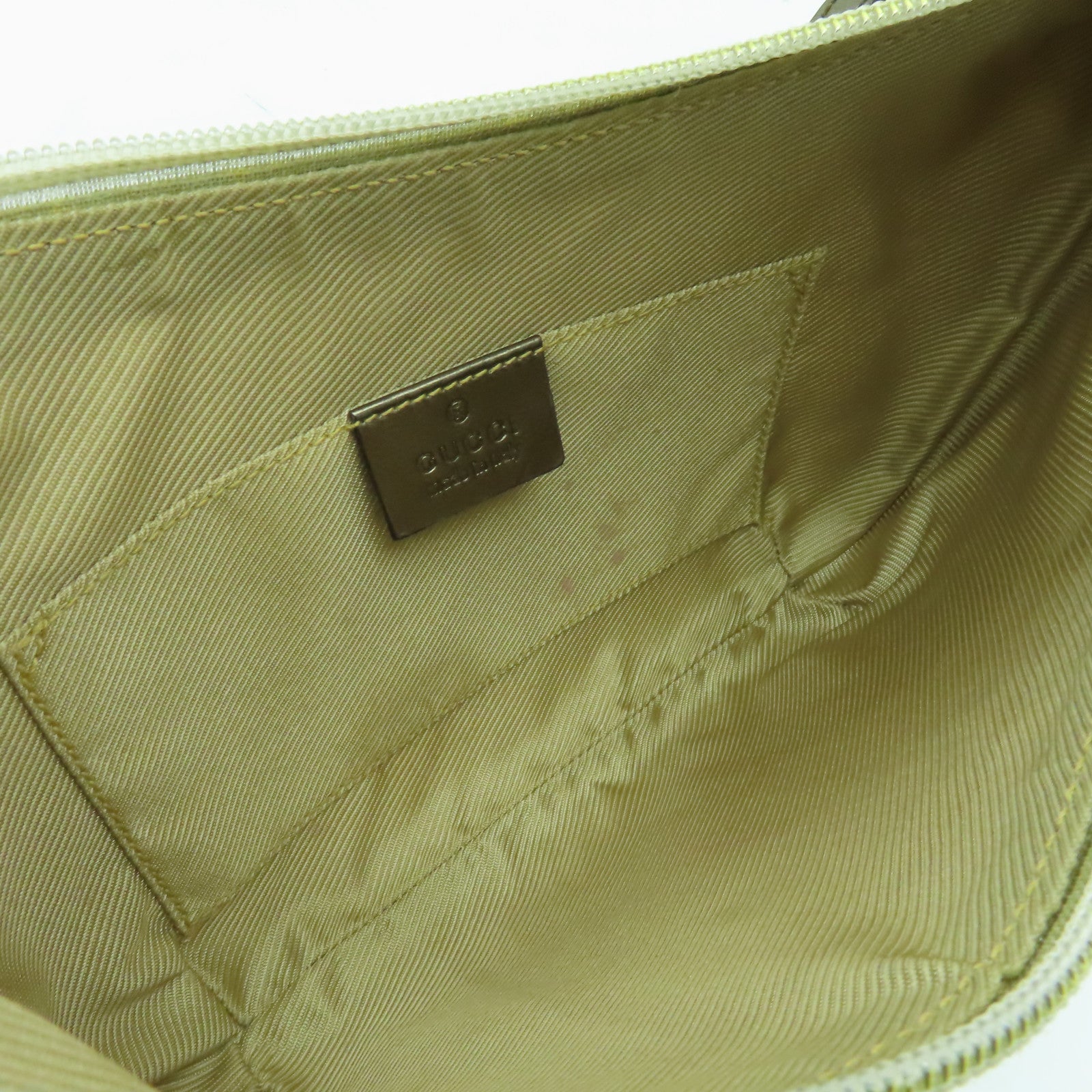 GUCCI 帆布Shoulder Bag金扣肩背袋金色