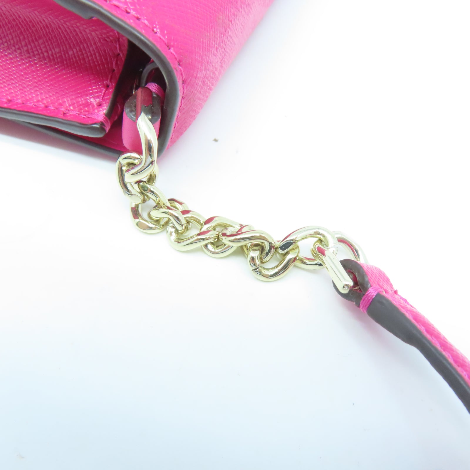 Kate Spade 牛皮皮革Shoulder Bag金扣鏈帶肩背袋粉紅色