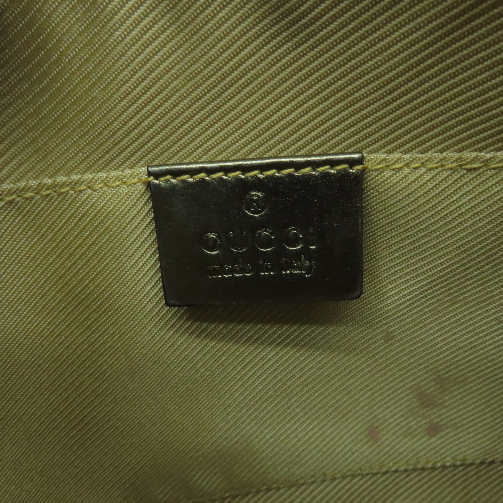 GUCCI 帆布Shoulder Bag金扣肩背袋金色