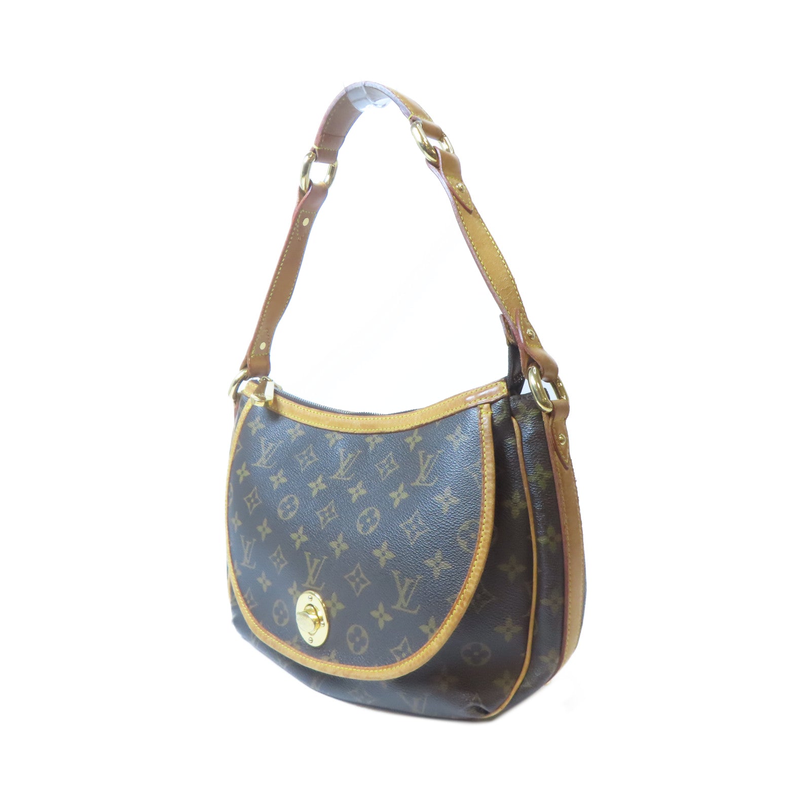 LOUIS VUITTON Monogram Tulum PM金扣肩背袋啡色