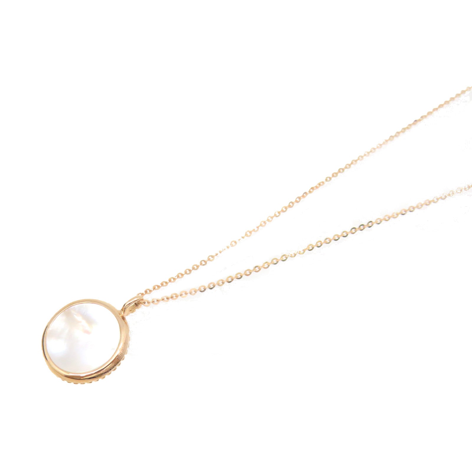 JEWELRY 18K Rose Gold/1.30ct Mother of Pearl/0.01ct Diamond Diamond Necklace Necklace