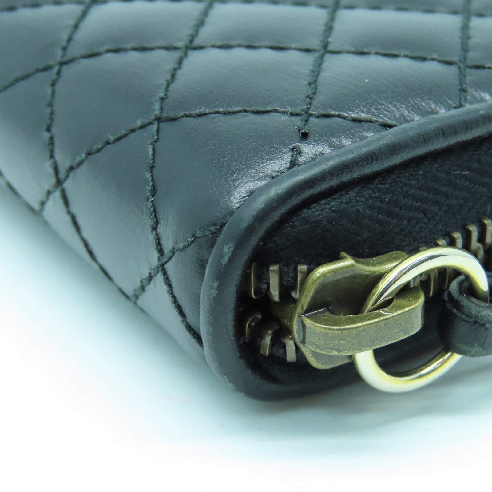GUCCI cowhide leather Long Wallet long wallet black