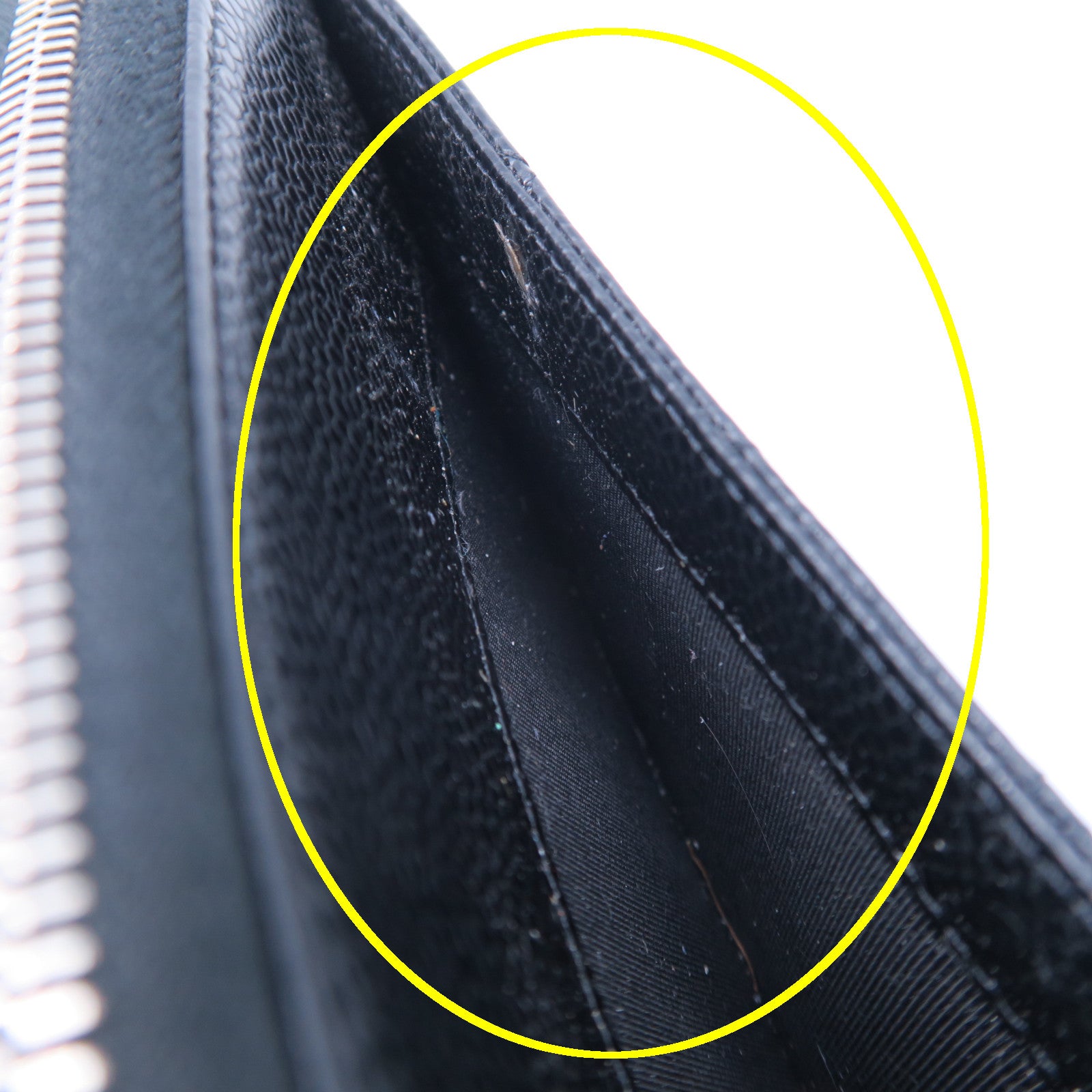 CHANEL 菱格Caviar皮革Zipper Long Wallet銀扣長錢包黑色