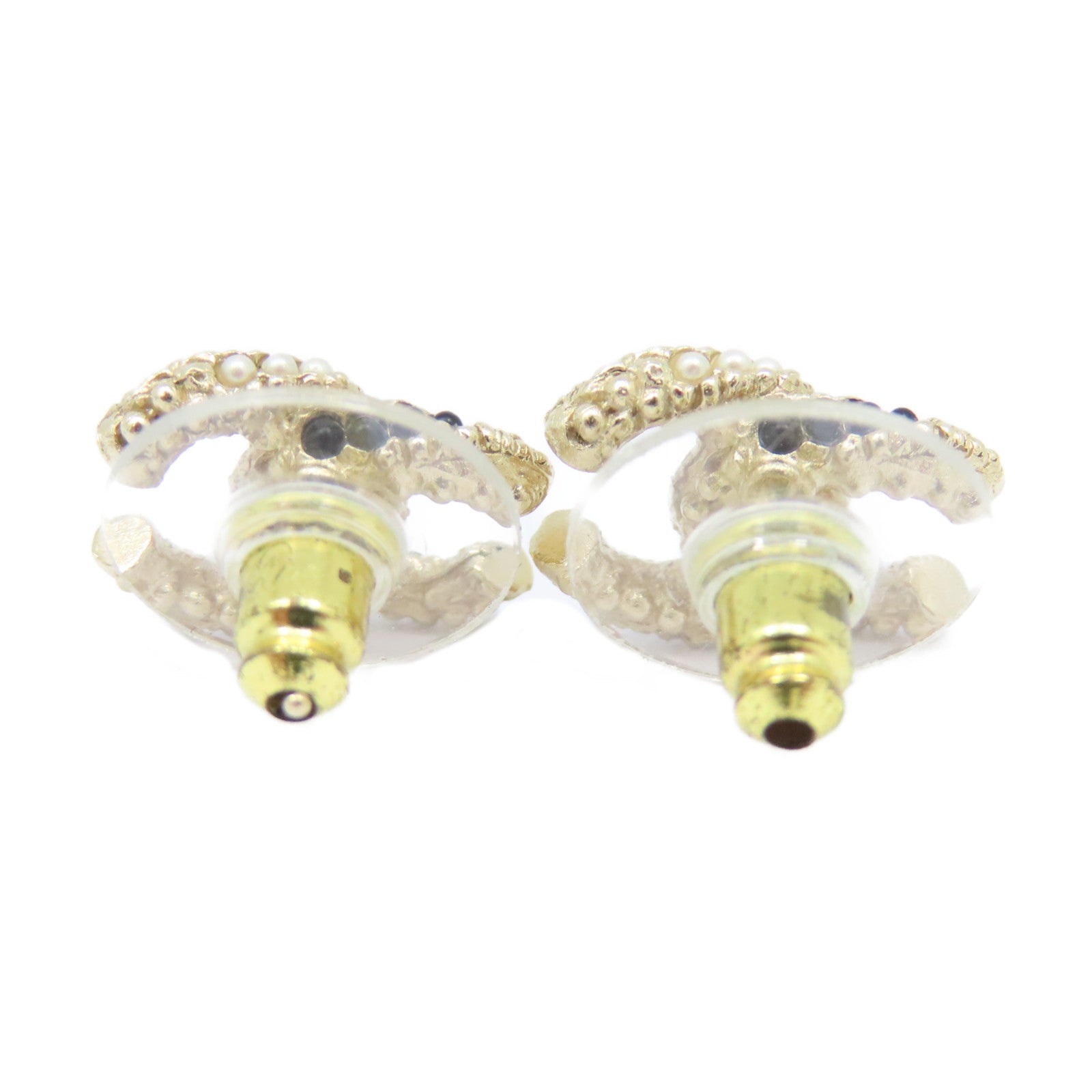 CHANEL 金屬 Pierced Earrings耳環金色