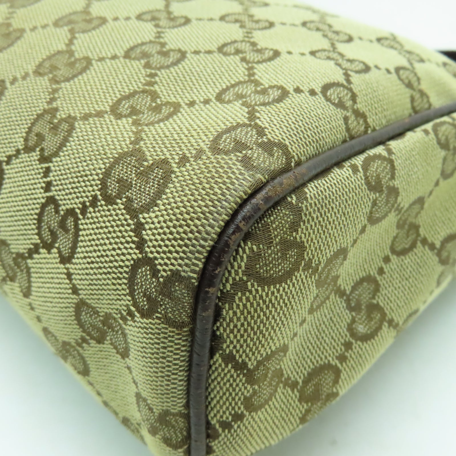 GUCCI 帆布Shoulder Bag銀扣肩背袋啡色