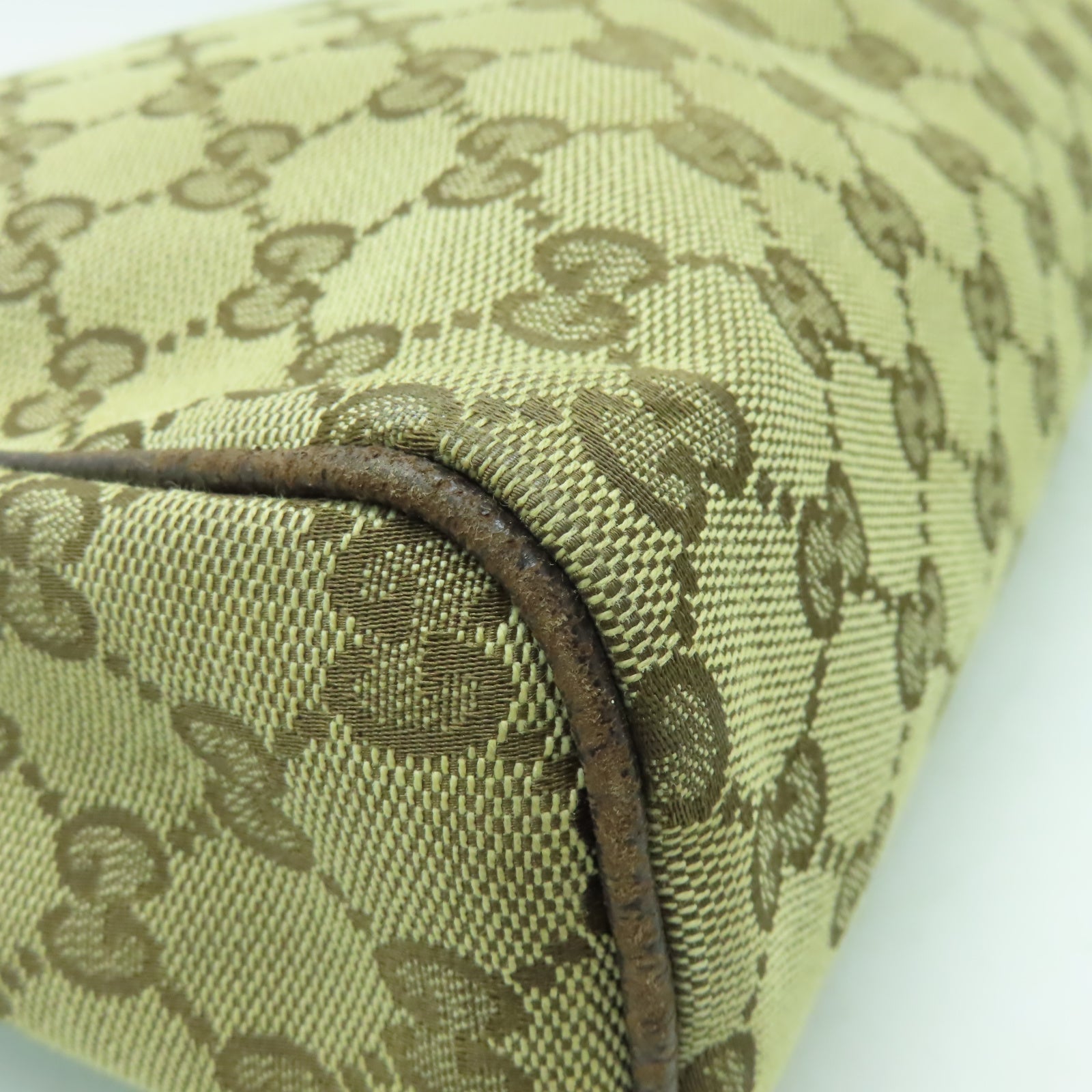 GUCCI 帆布Shoulder Bag銀扣肩背袋啡色