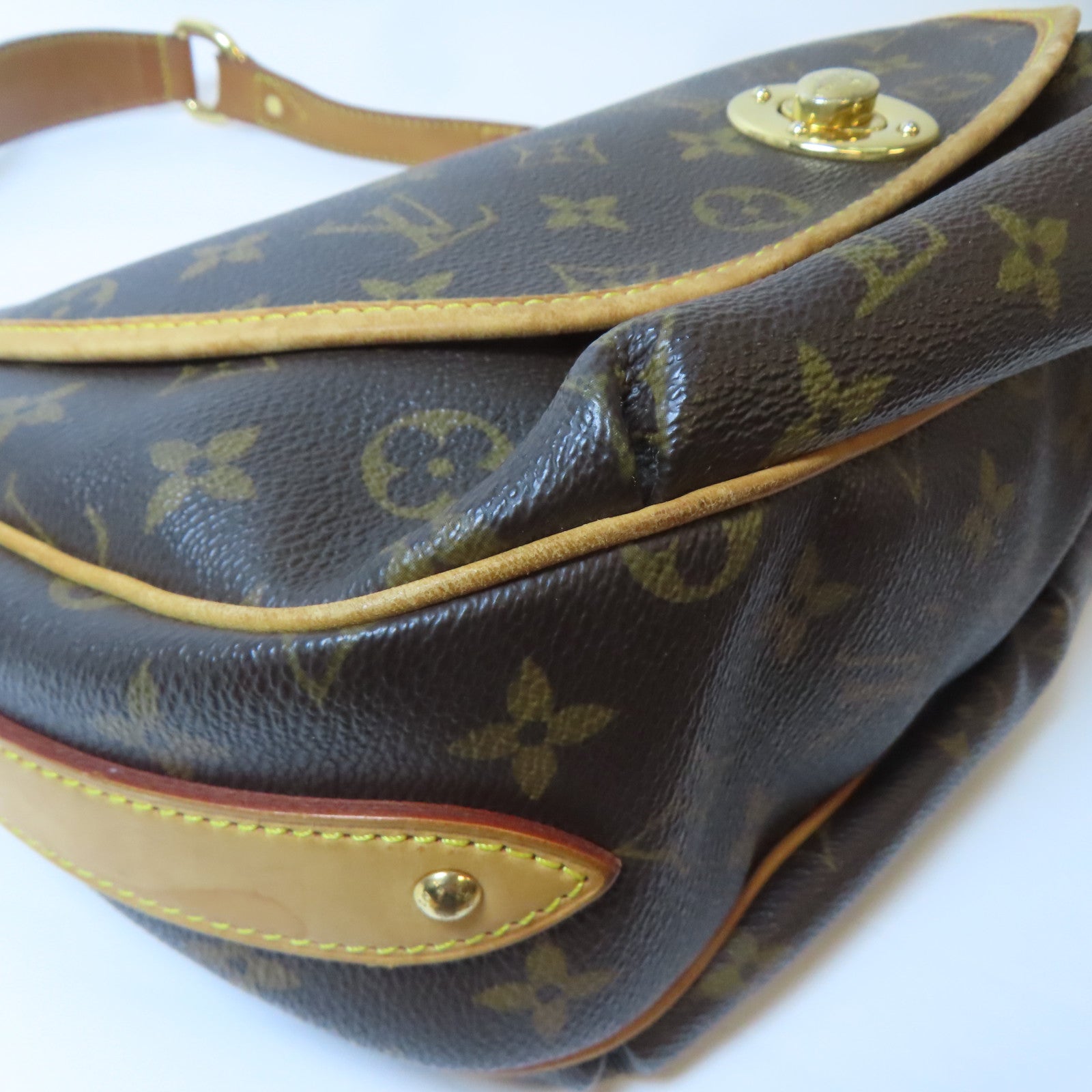 LOUIS VUITTON Monogram Tulum PM金扣肩背袋啡色