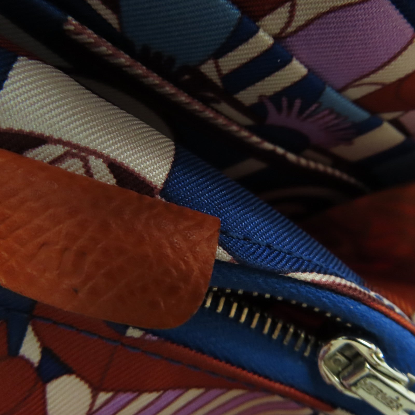 HERMES Epsom皮革Silk In Compact銀扣錢包橙色