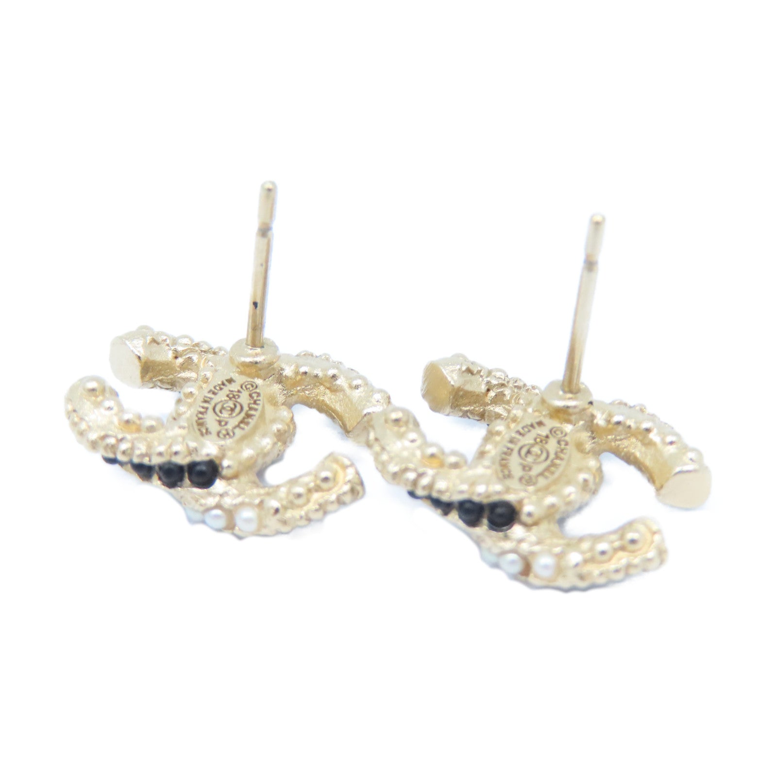 CHANEL 金屬 Pierced Earrings耳環金色