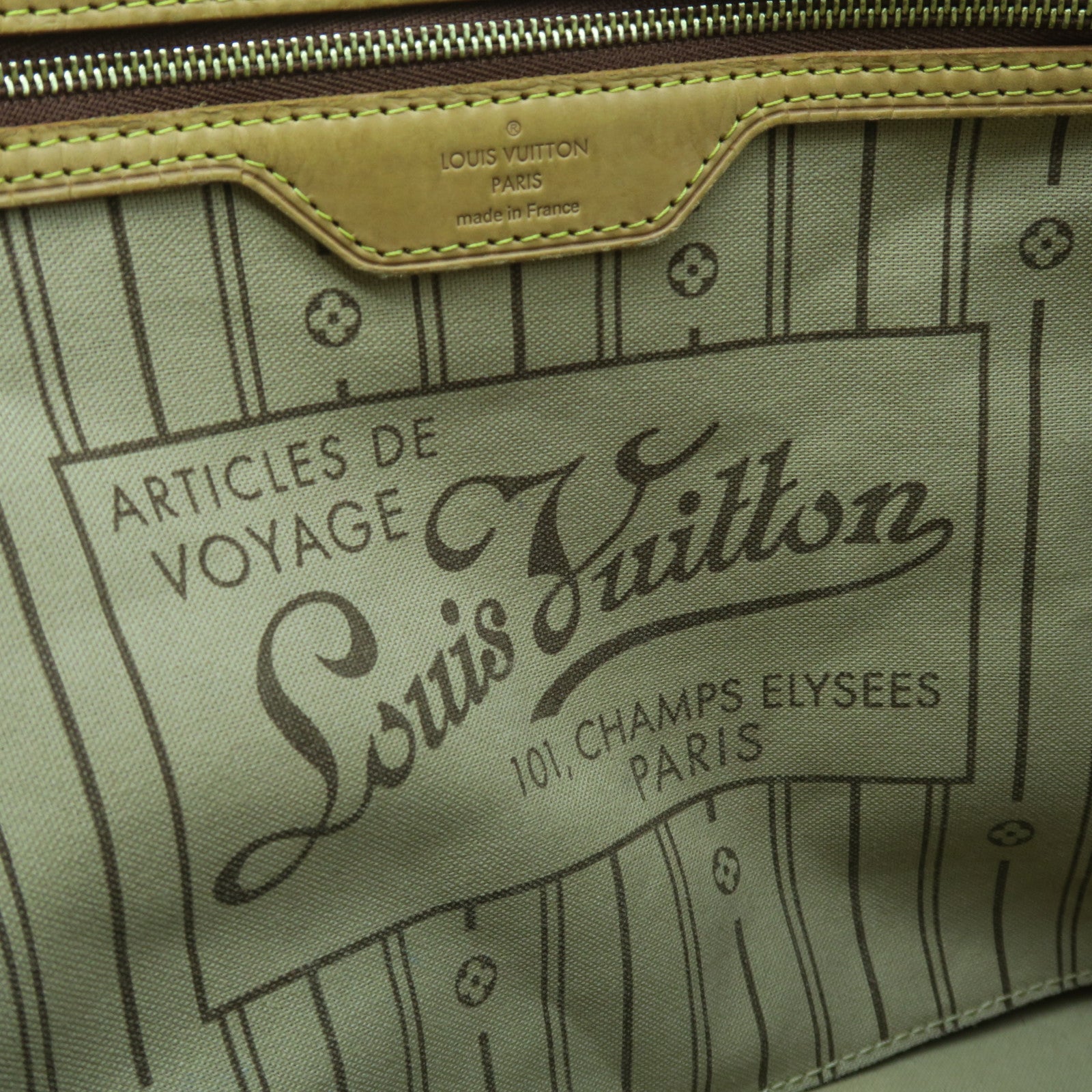 LOUIS VUITTON 【激減優惠】Monogram Neverfull MM金扣手挽袋啡色