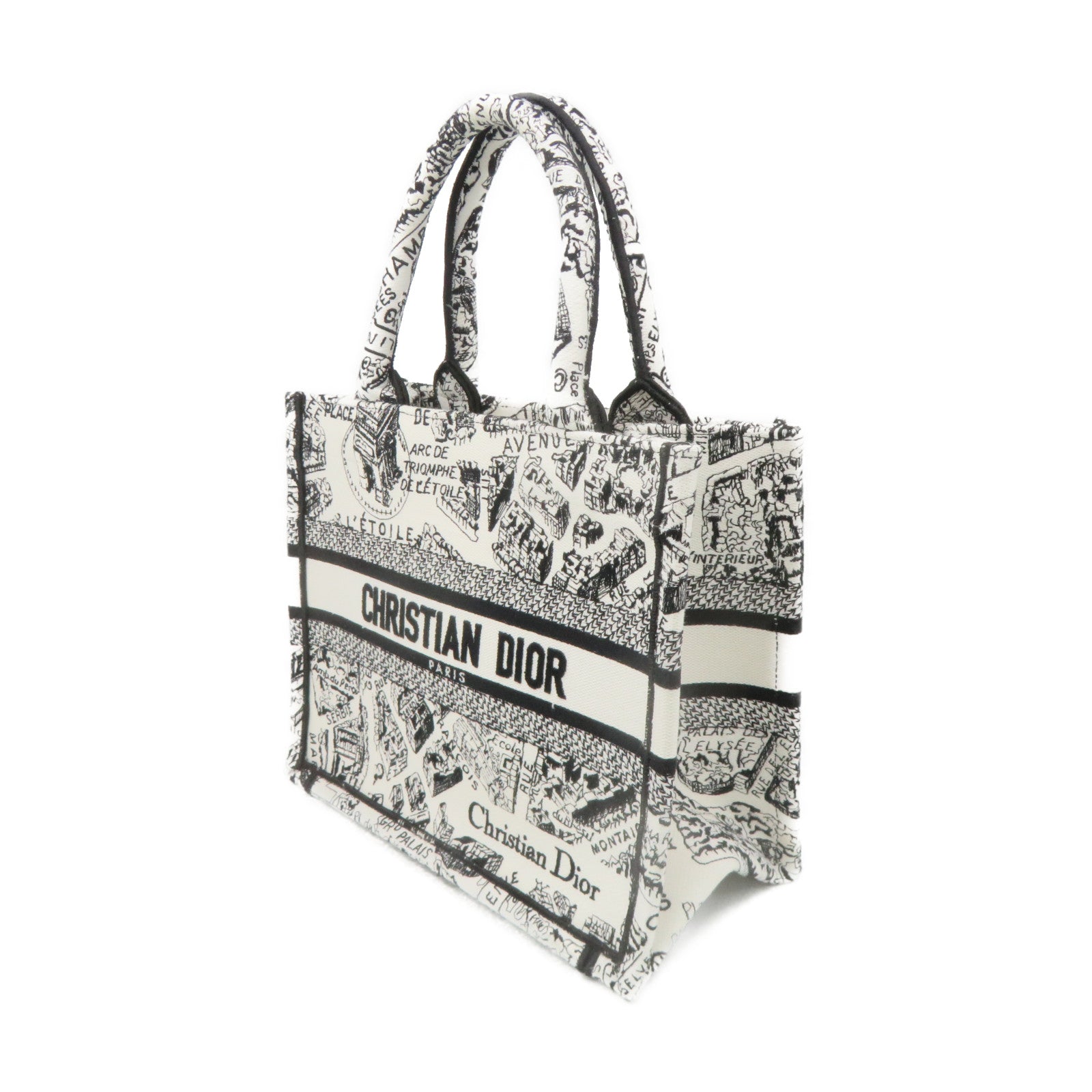 Dior Canvas Book Tote Small Bag White/Black