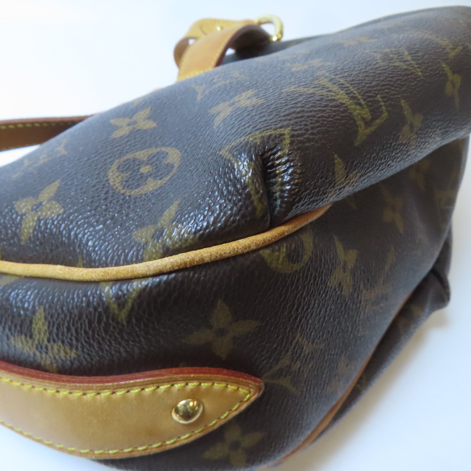 LOUIS VUITTON Monogram Tulum PM金扣肩背袋啡色