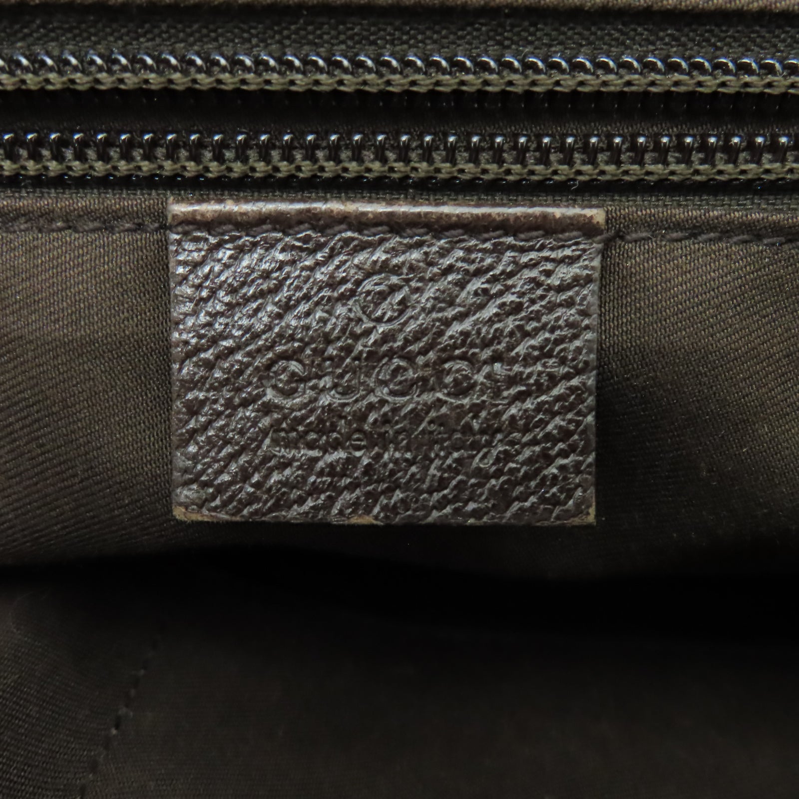 GUCCI 帆布Shoulder Bag銀扣肩背袋啡色