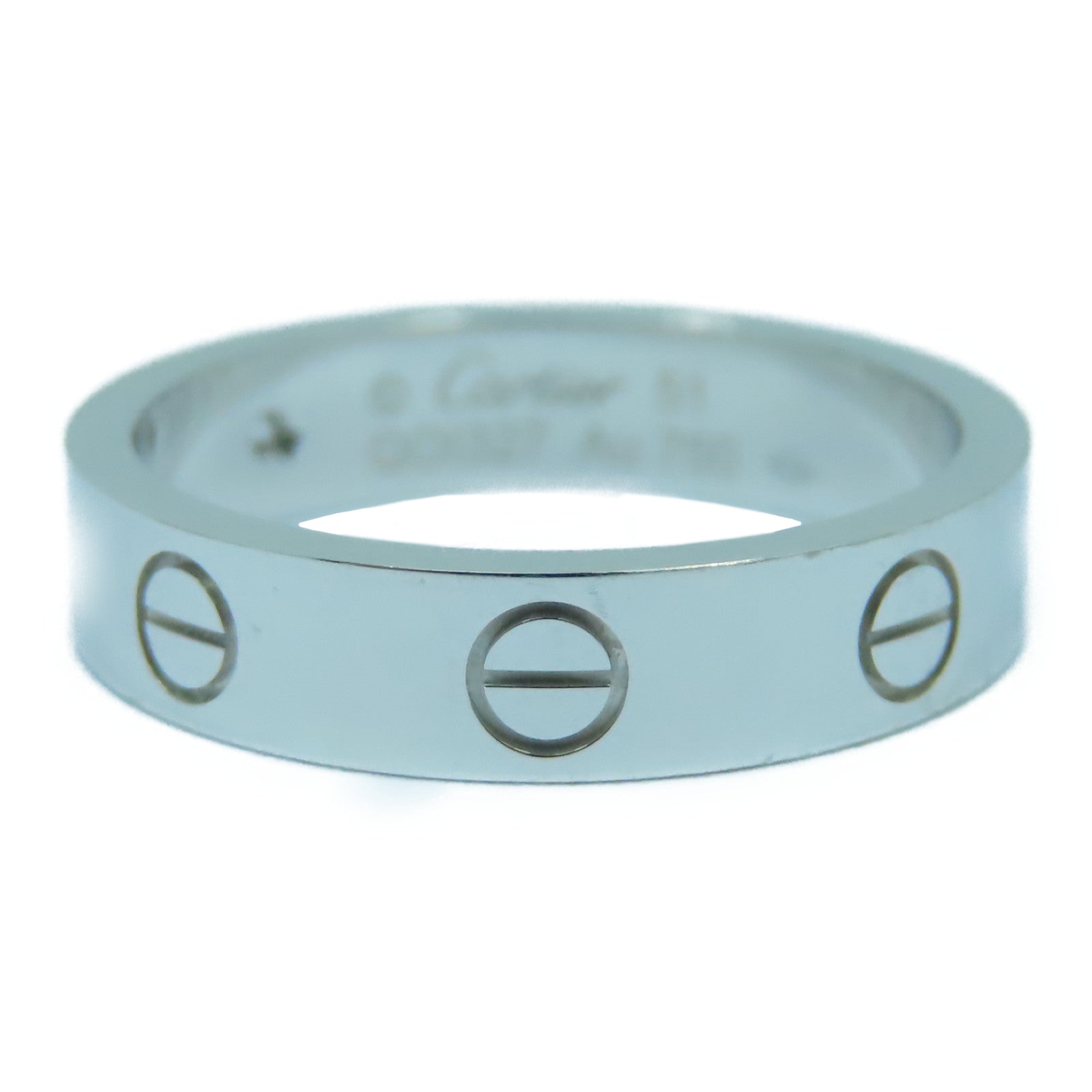 CARTIER 18K白金Love Ring鑽石戒指Cartier#51/US#5.5