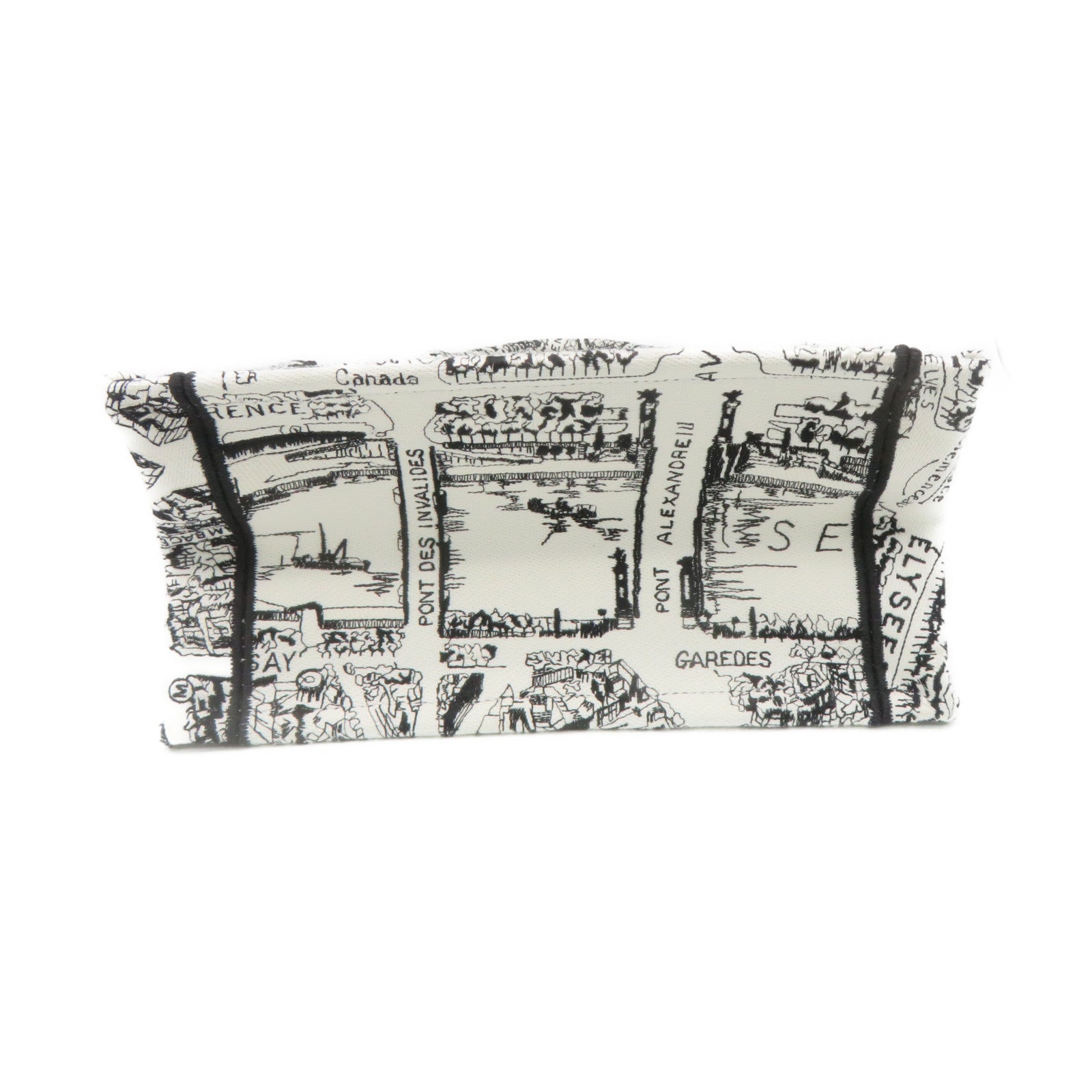 Dior Canvas Book Tote Small Bag White/Black
