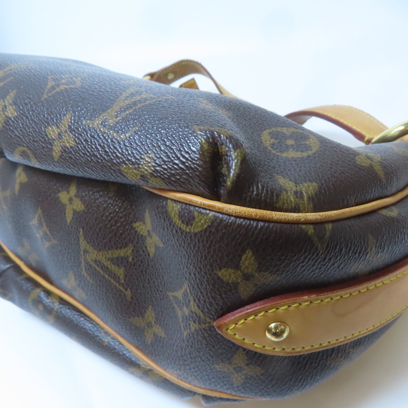 LOUIS VUITTON Monogram Tulum PM金扣肩背袋啡色