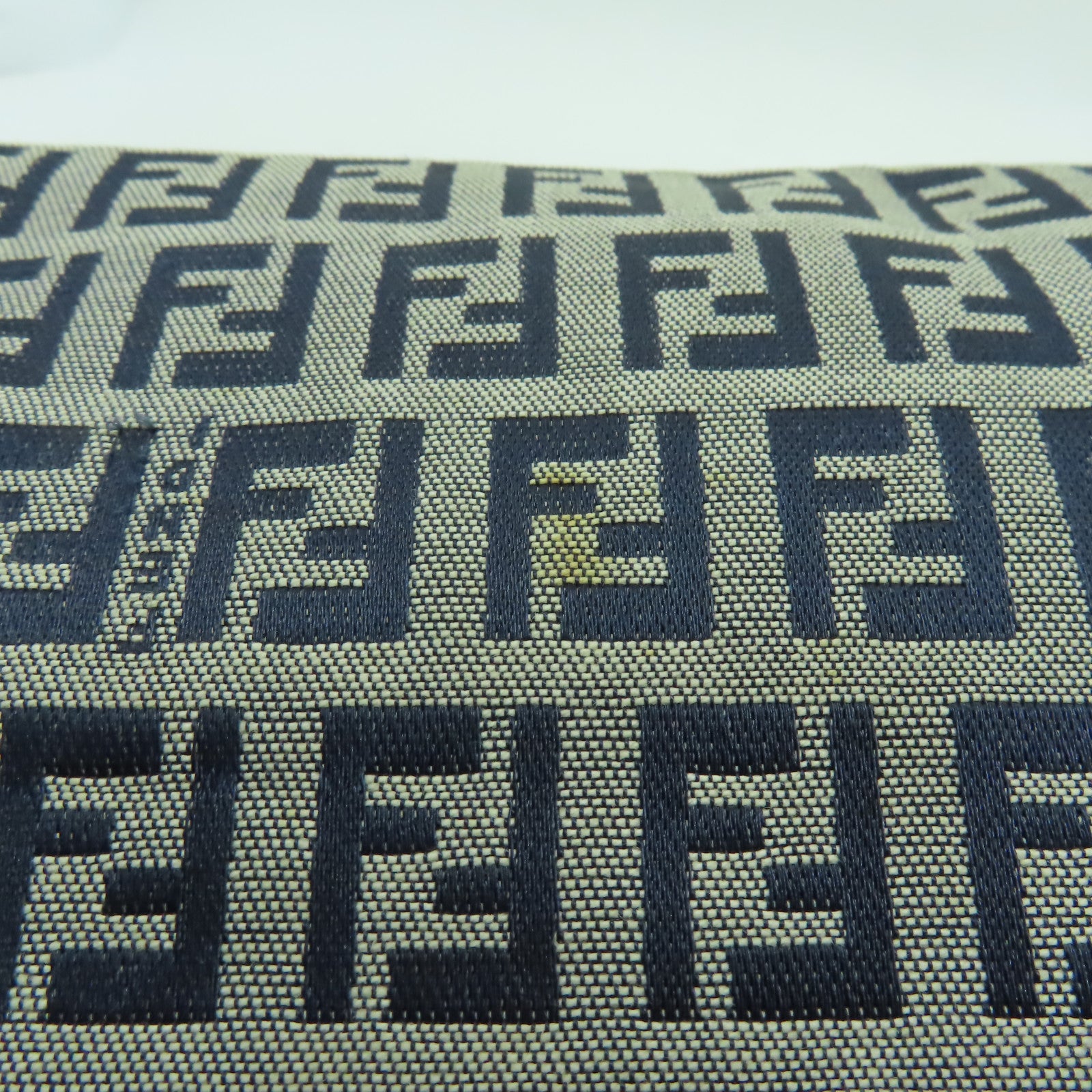 FENDI 帆布Tote Bag銀扣肩背袋啡色