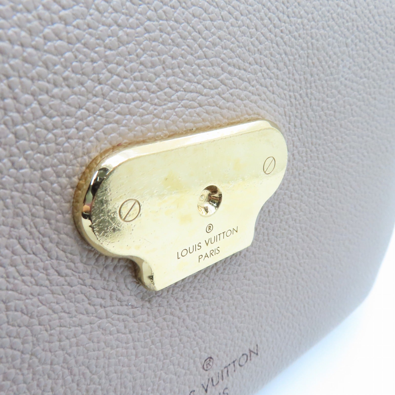 LOUIS VUITTON Monogram Empreinte Vavin PM金扣肩背袋米色