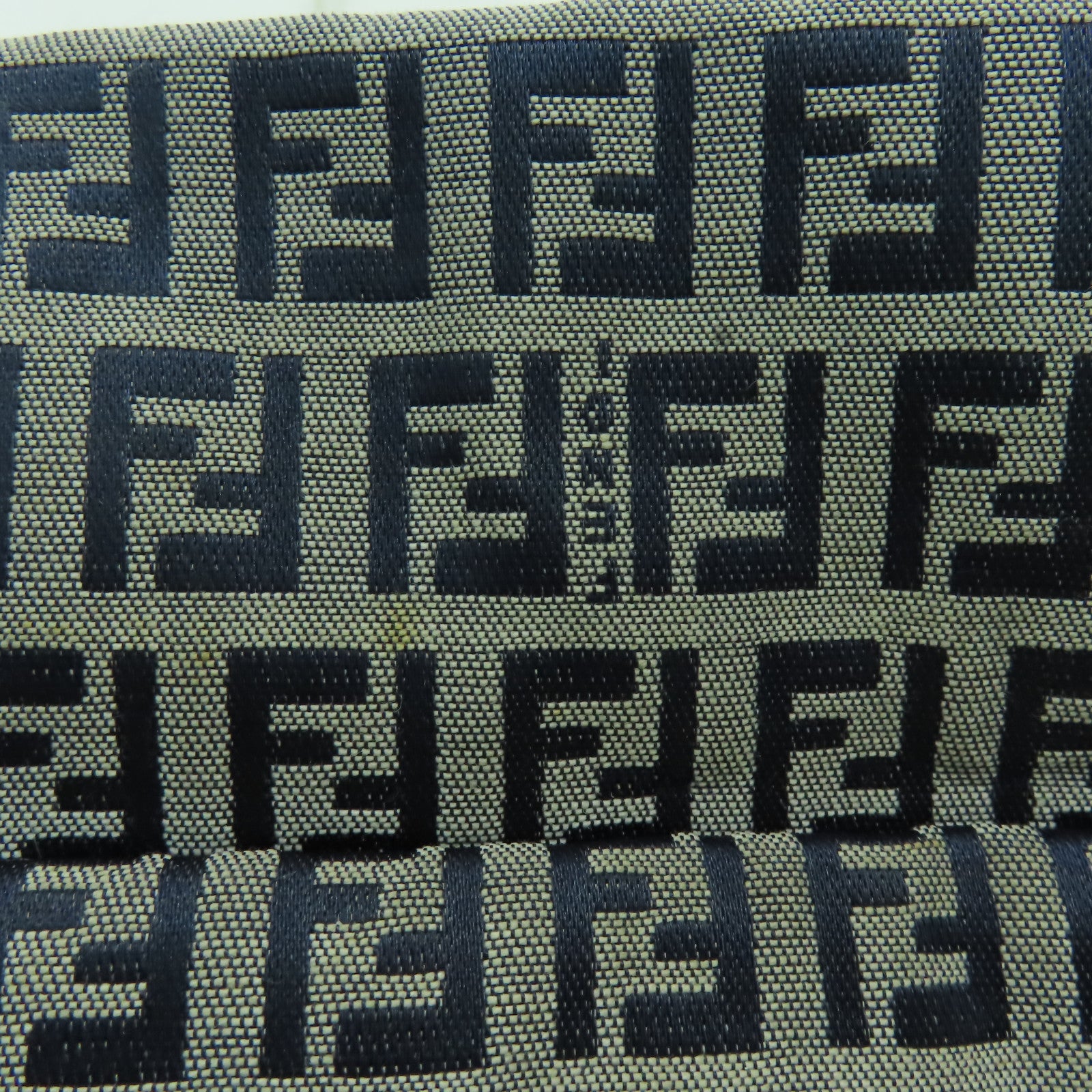 FENDI 帆布Tote Bag銀扣肩背袋啡色