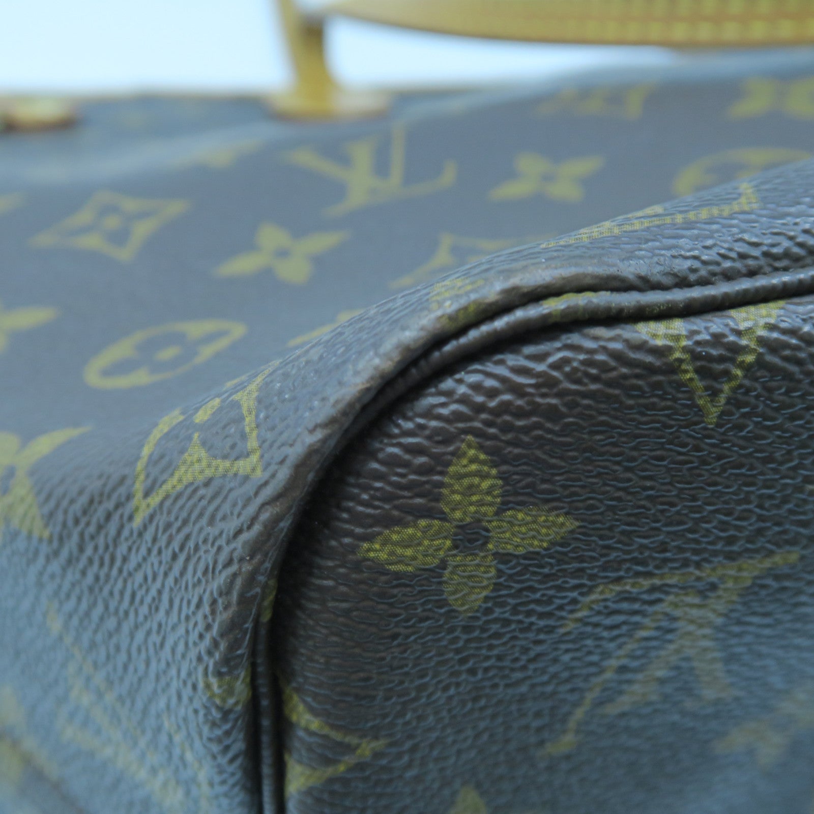 LOUIS VUITTON 【激減優惠】Monogram Neverfull MM金扣手挽袋啡色