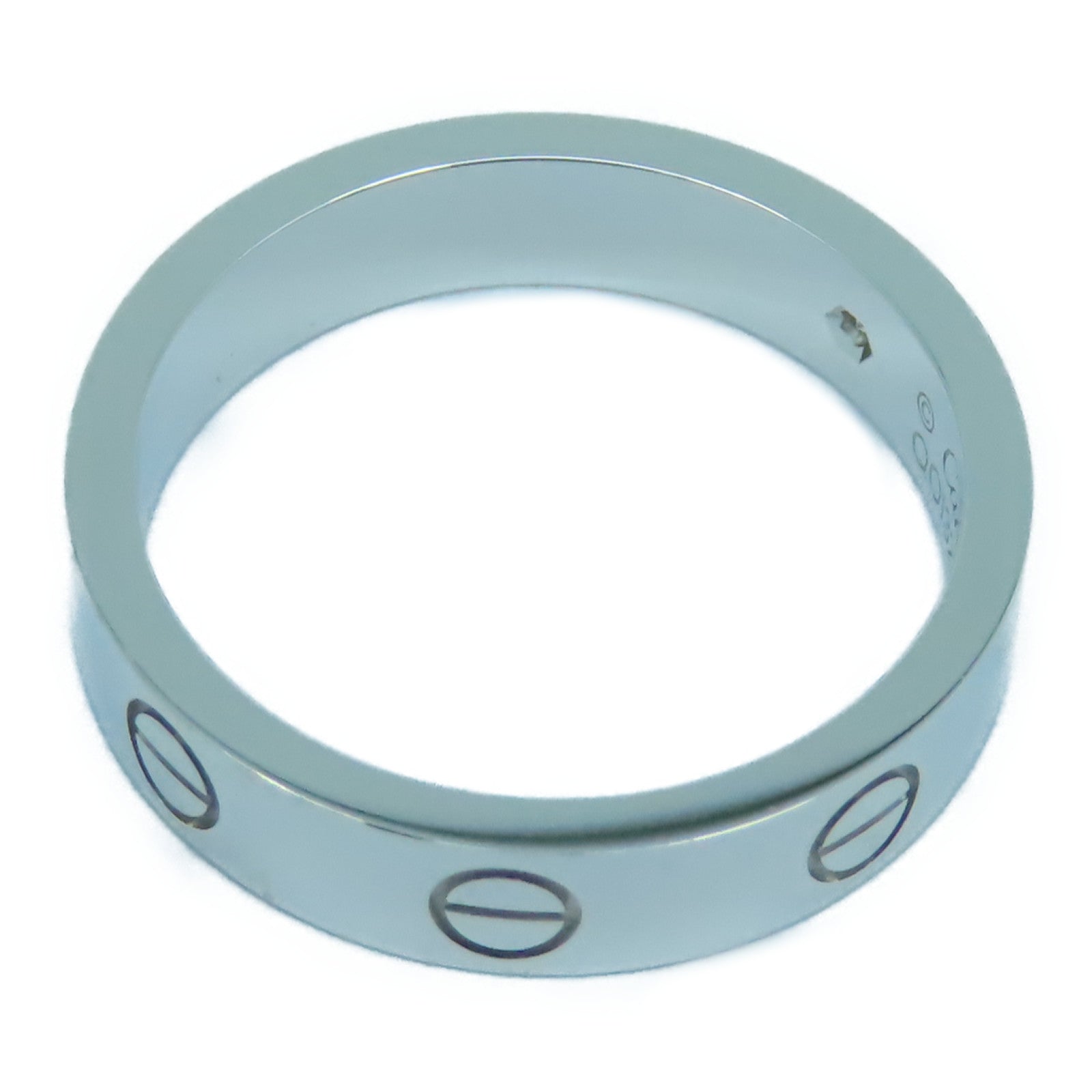 CARTIER 18K白金Love Ring鑽石戒指Cartier#51/US#5.5