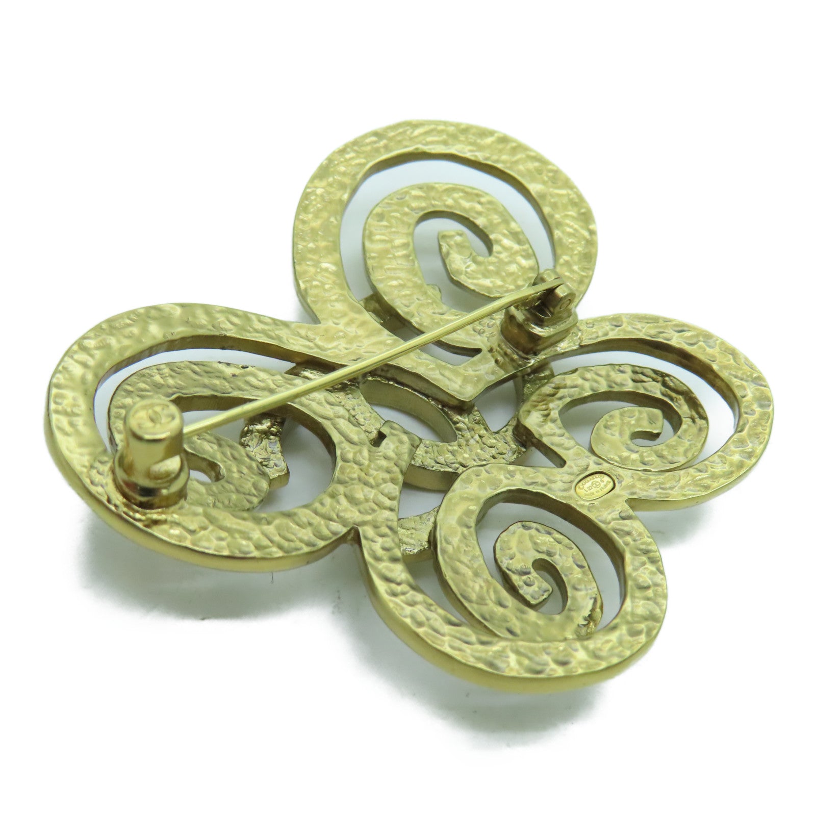 CHANEL 金属CC Brooch胸针金色