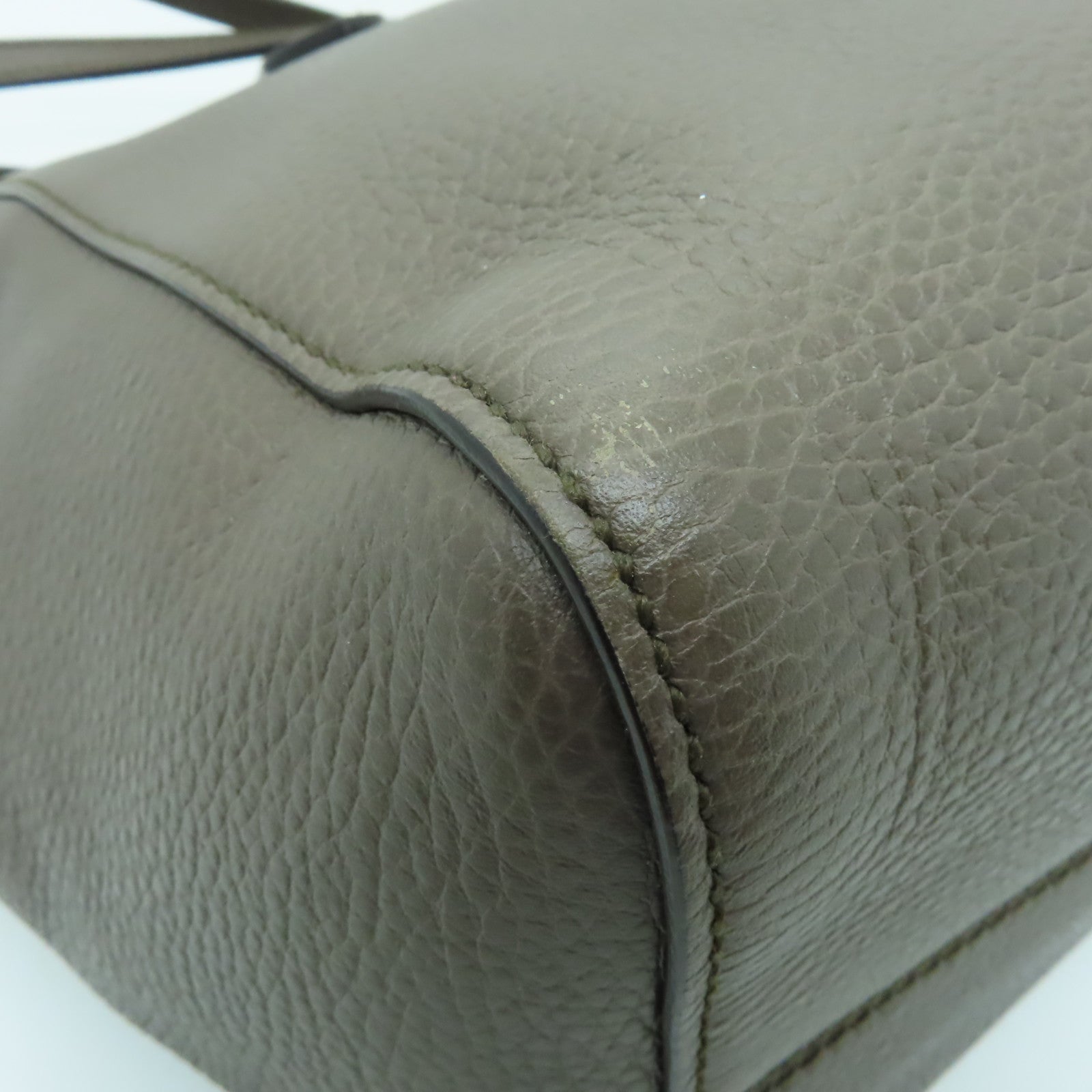 GUCCI 牛皮皮革Tote Bag金扣手挽袋啡色/粉紅色