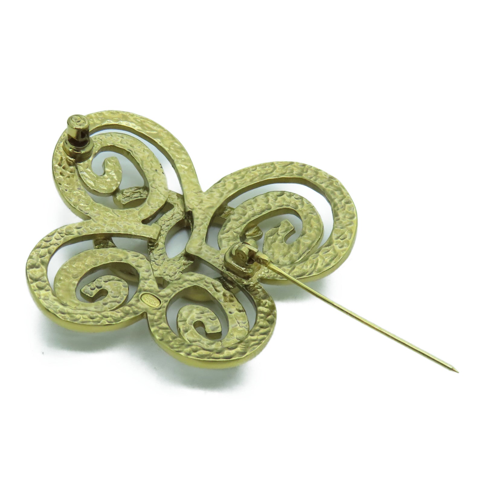 CHANEL 金属CC Brooch胸针金色