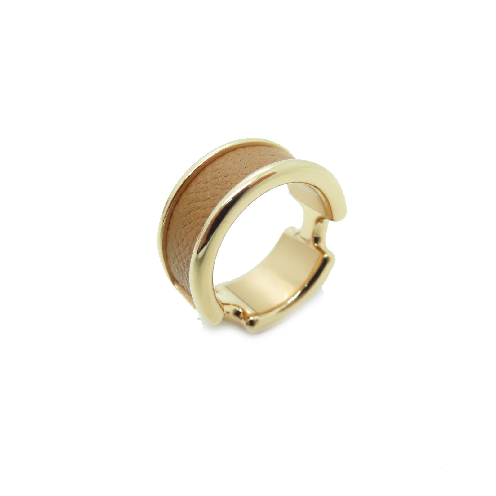 HERMES 金屬Olympe Ring戒指金色US#5