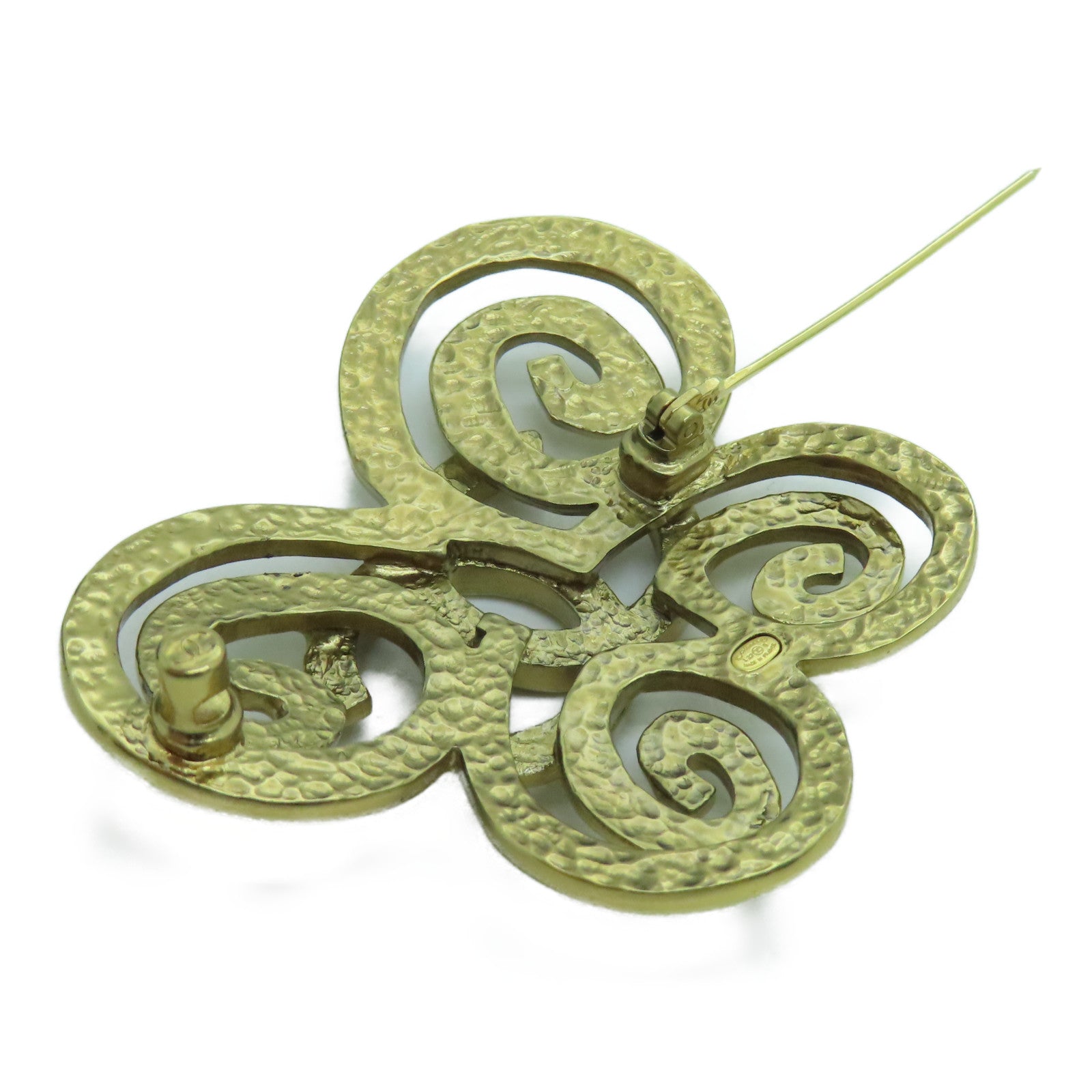 CHANEL 金属CC Brooch胸针金色