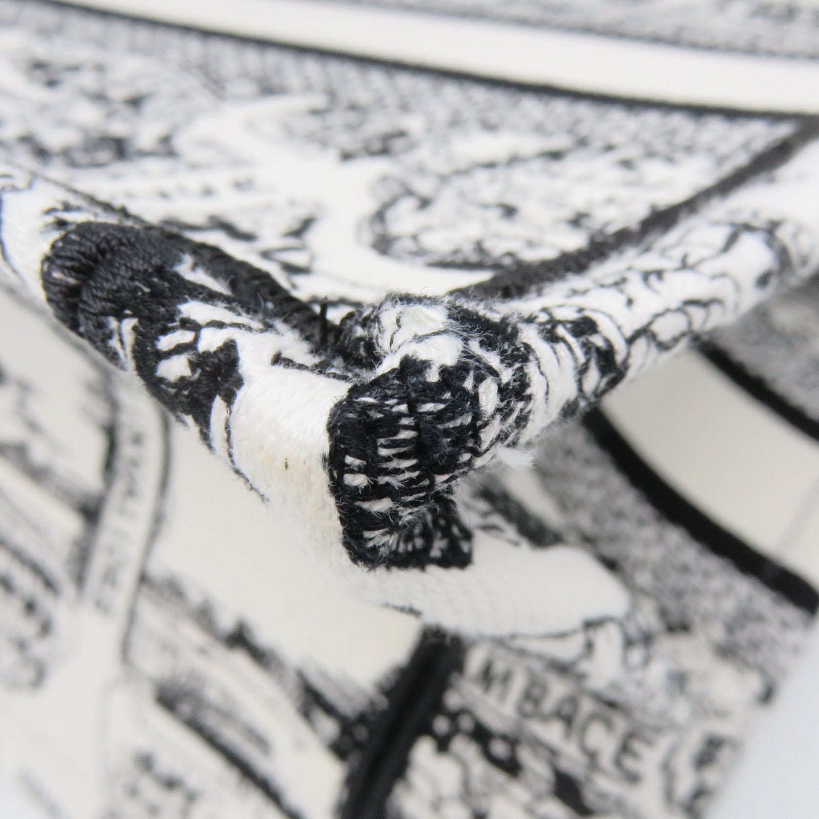 Dior Canvas Book Tote Small Bag White/Black
