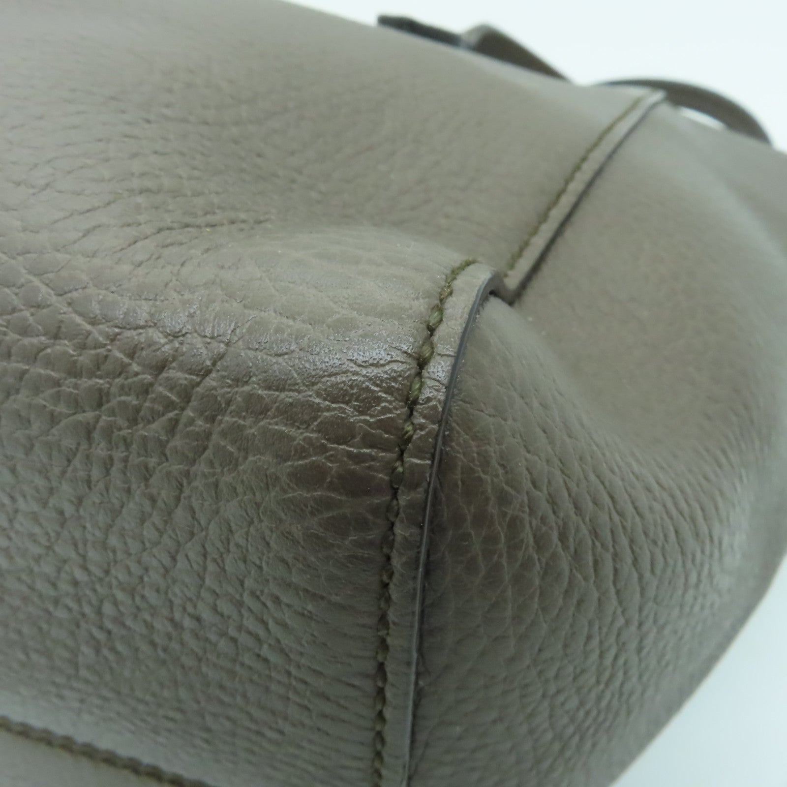 GUCCI 牛皮皮革Tote Bag金扣手挽袋啡色/粉紅色