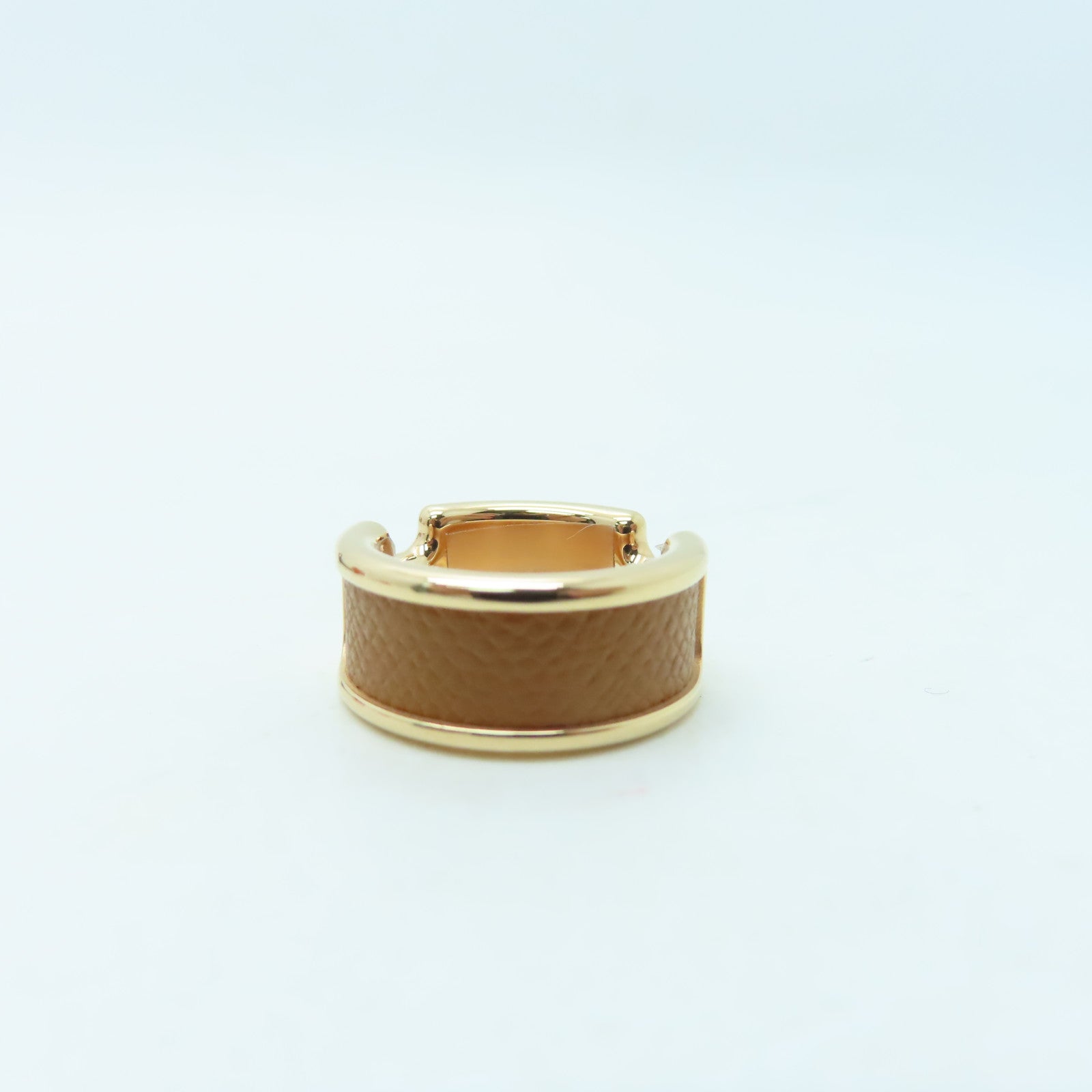 HERMES 金屬Olympe Ring戒指金色US#5