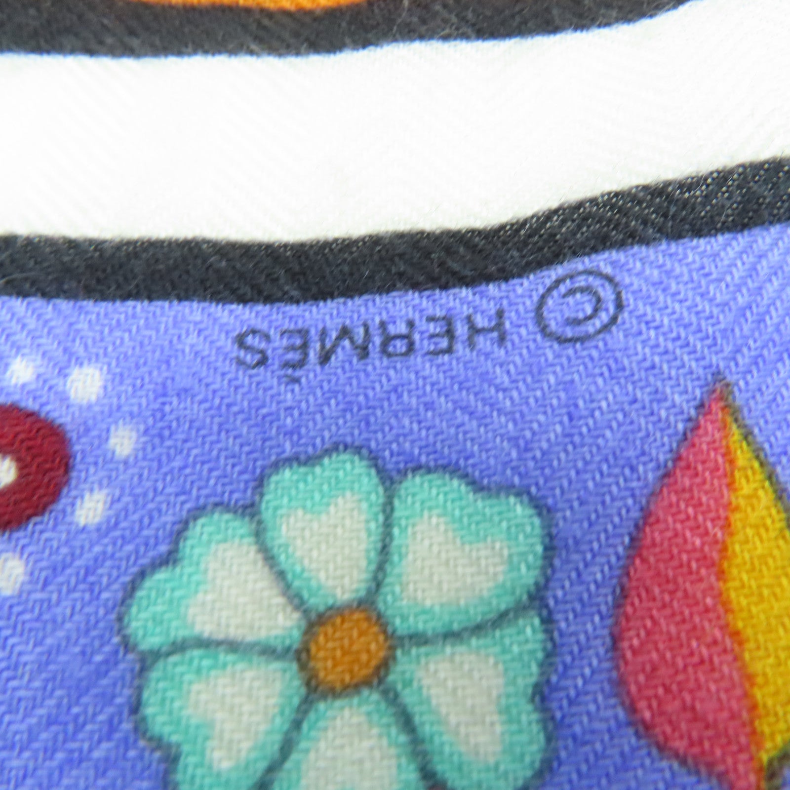 HERMES Cashmere/Silk Scarf 140丝巾彩色