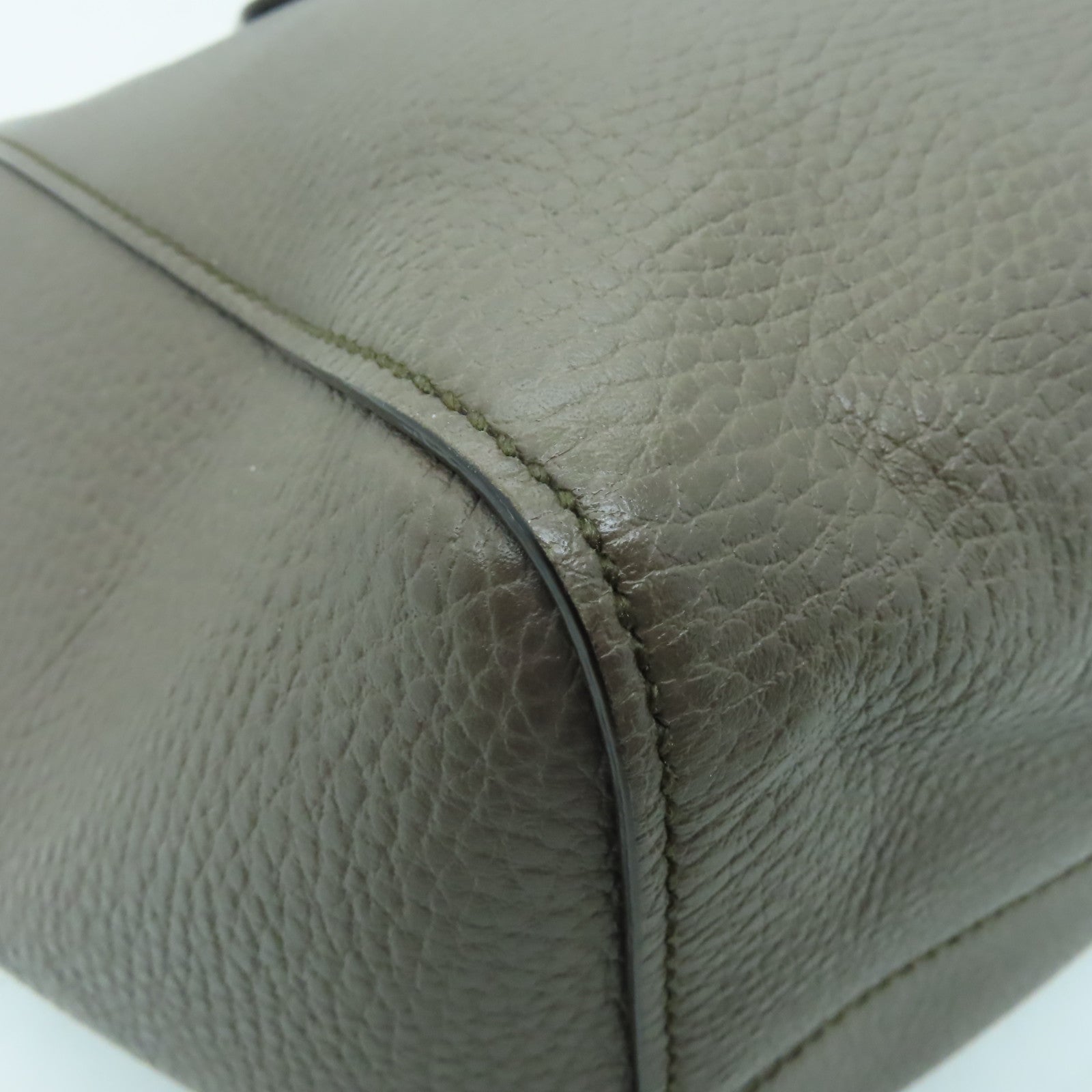 GUCCI 牛皮皮革Tote Bag金扣手挽袋啡色/粉紅色