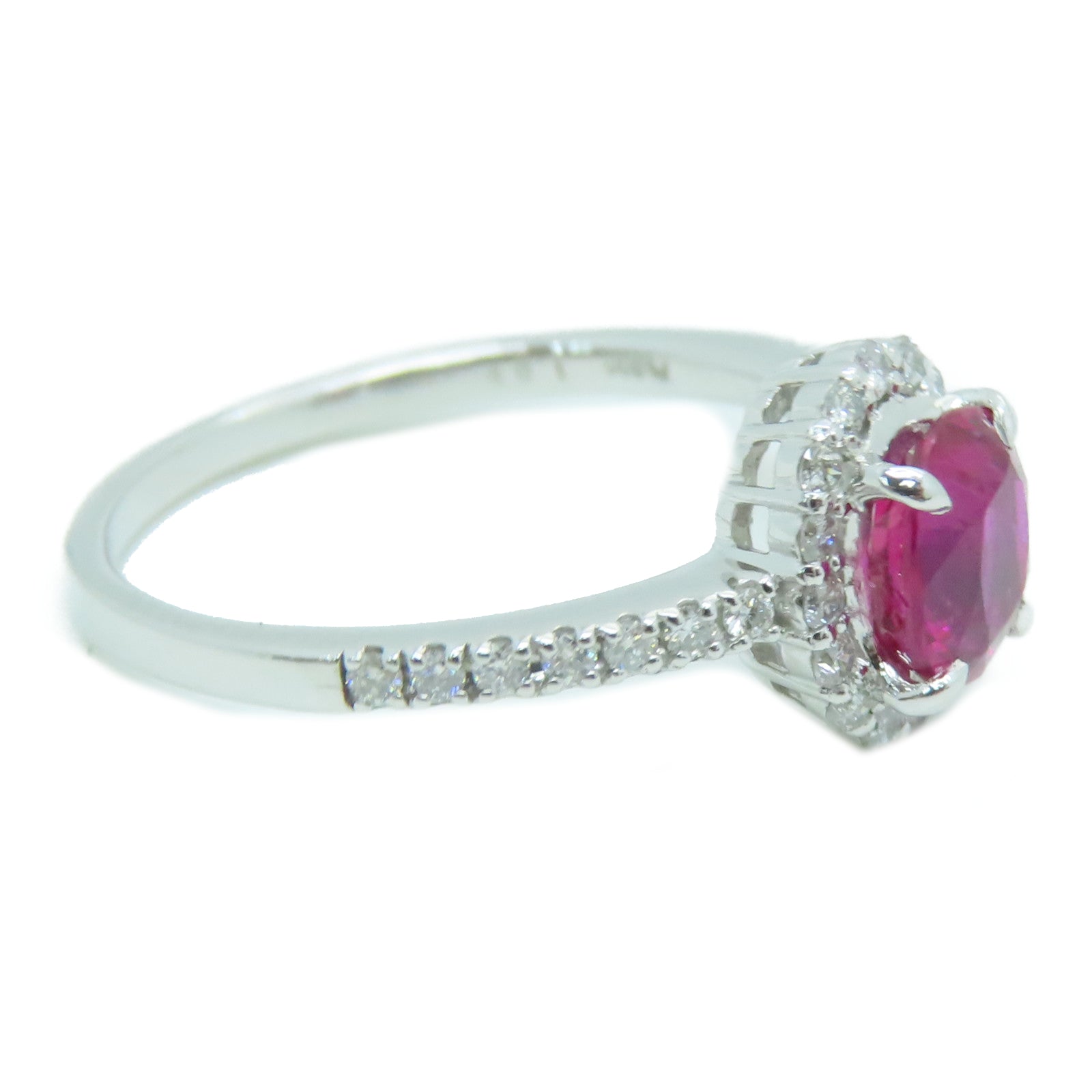 JEWELRY 【激減優惠】PT900鉑金1.05ct紅寶石0.25ct鑽石Ruby Ring戒指US#6.75
