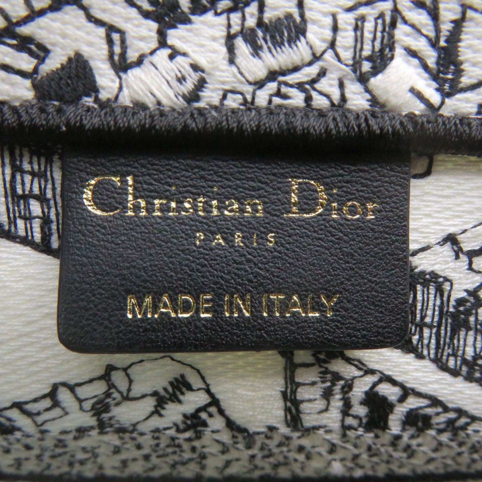 Dior Canvas Book Tote Small Bag White/Black