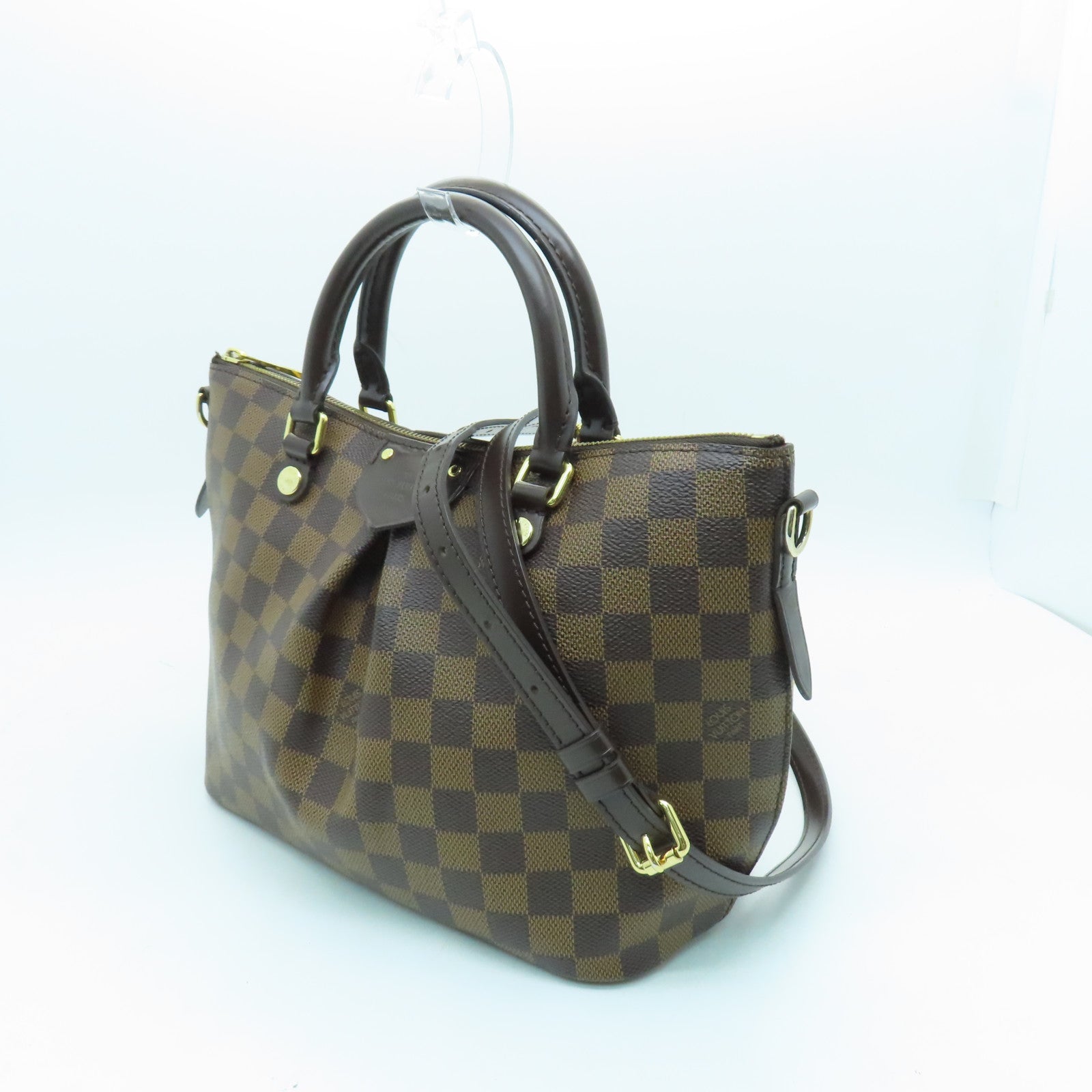 LOUIS VUITTON Damier Siena PM gold buckle shoulder shoulder bag brown