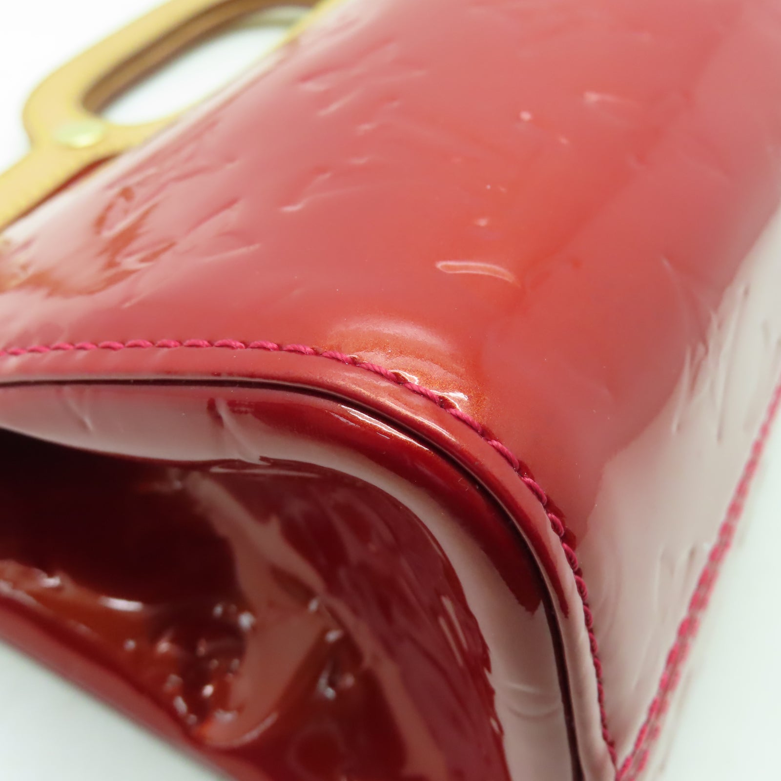 LOUIS VUITTON Monogram Vernis Roxbury Drive金扣手挽肩背兩用袋紅色