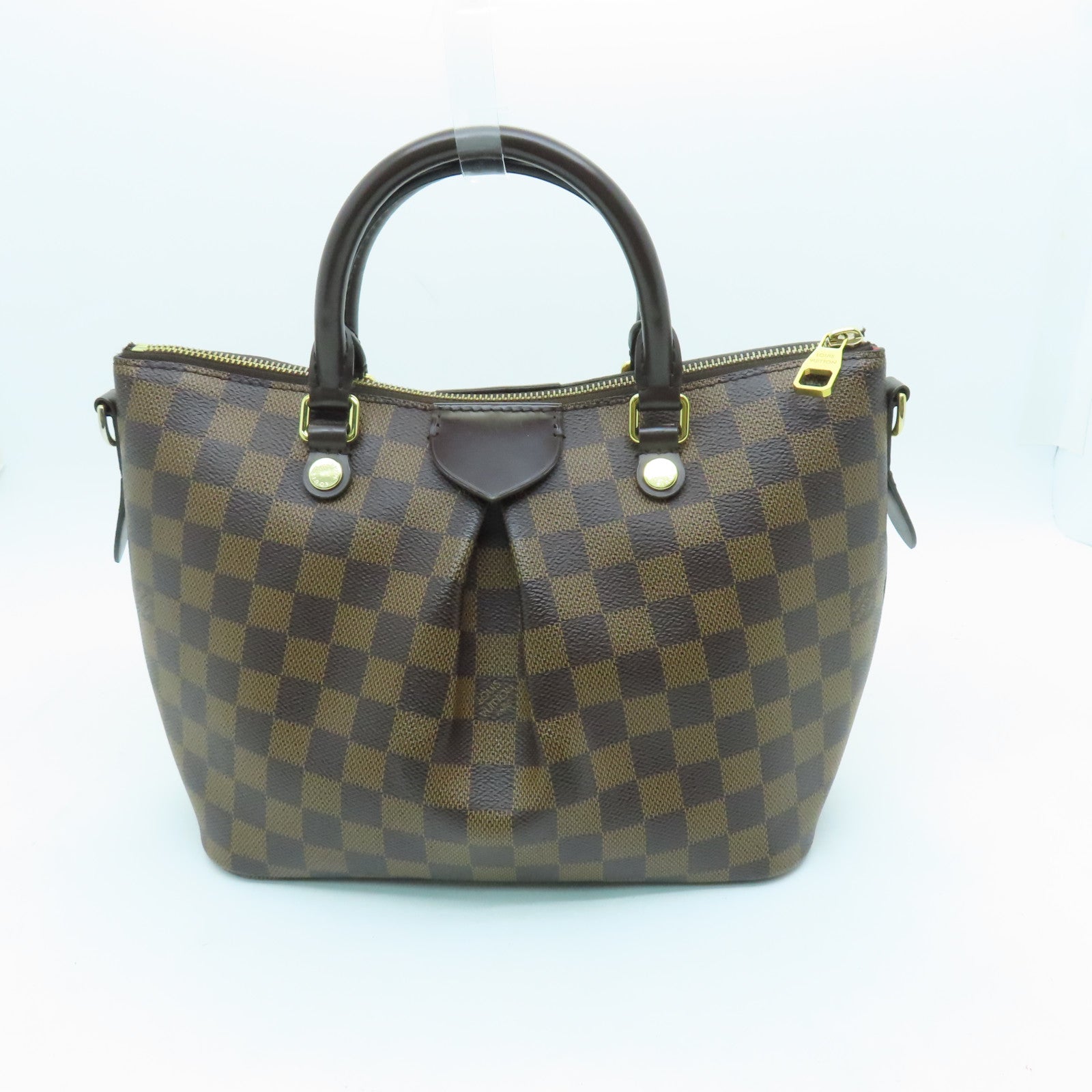 LOUIS VUITTON Damier Siena PM gold buckle shoulder shoulder bag brown