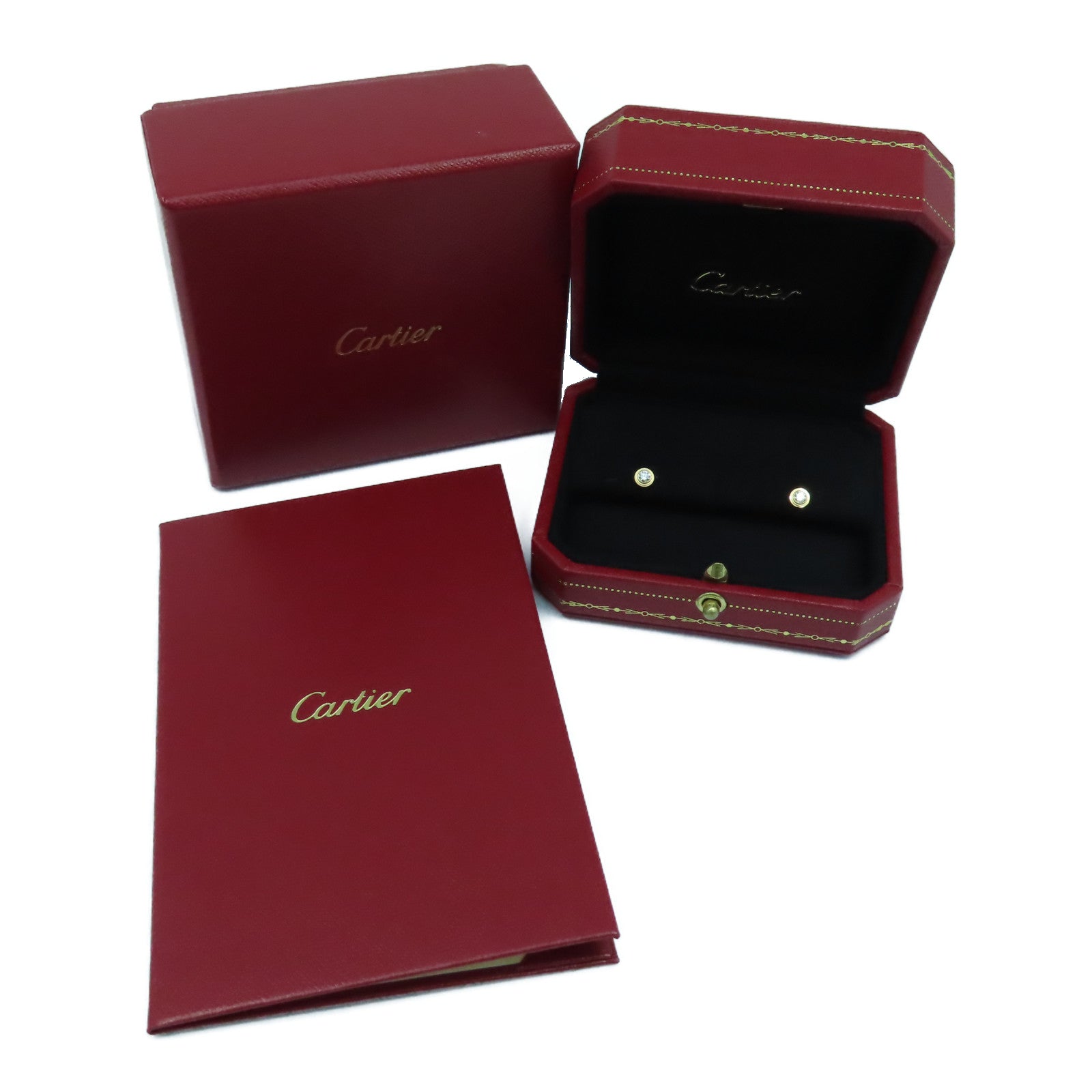 CARTIER 18K玫瑰金D'amour Earrings 0.09ct/0.09ct鑽石耳環