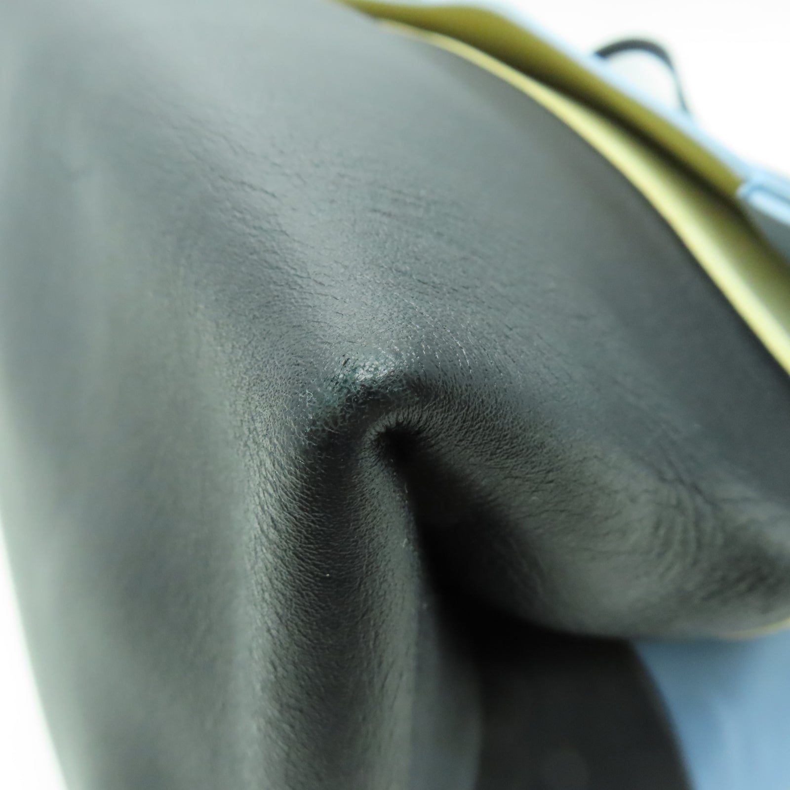 CELINE 牛皮皮革All Soft Bag銀扣肩背袋淺藍色/黑色