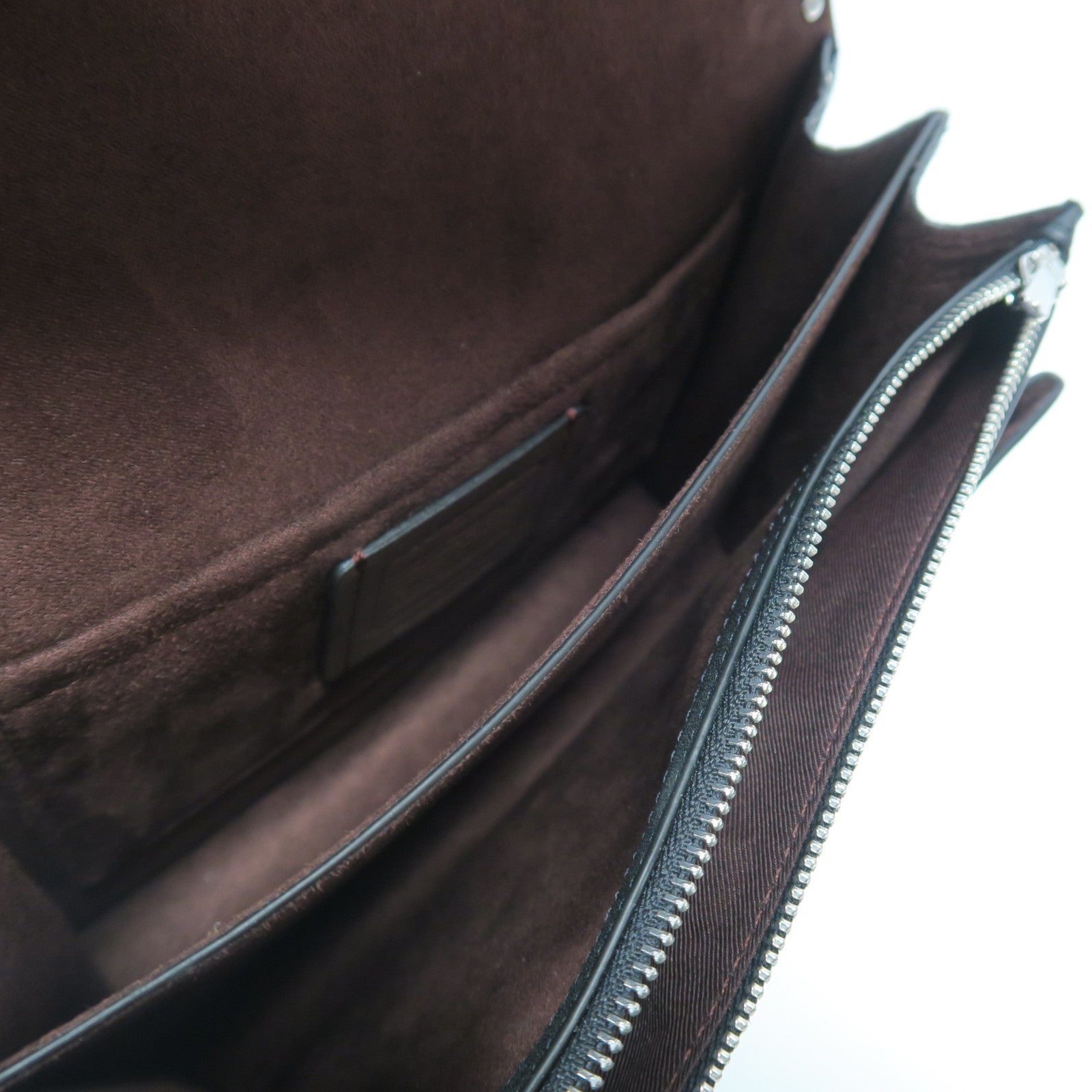 COACH 牛皮皮革Shoulder Bag銀扣肩背袋黑色/灰色