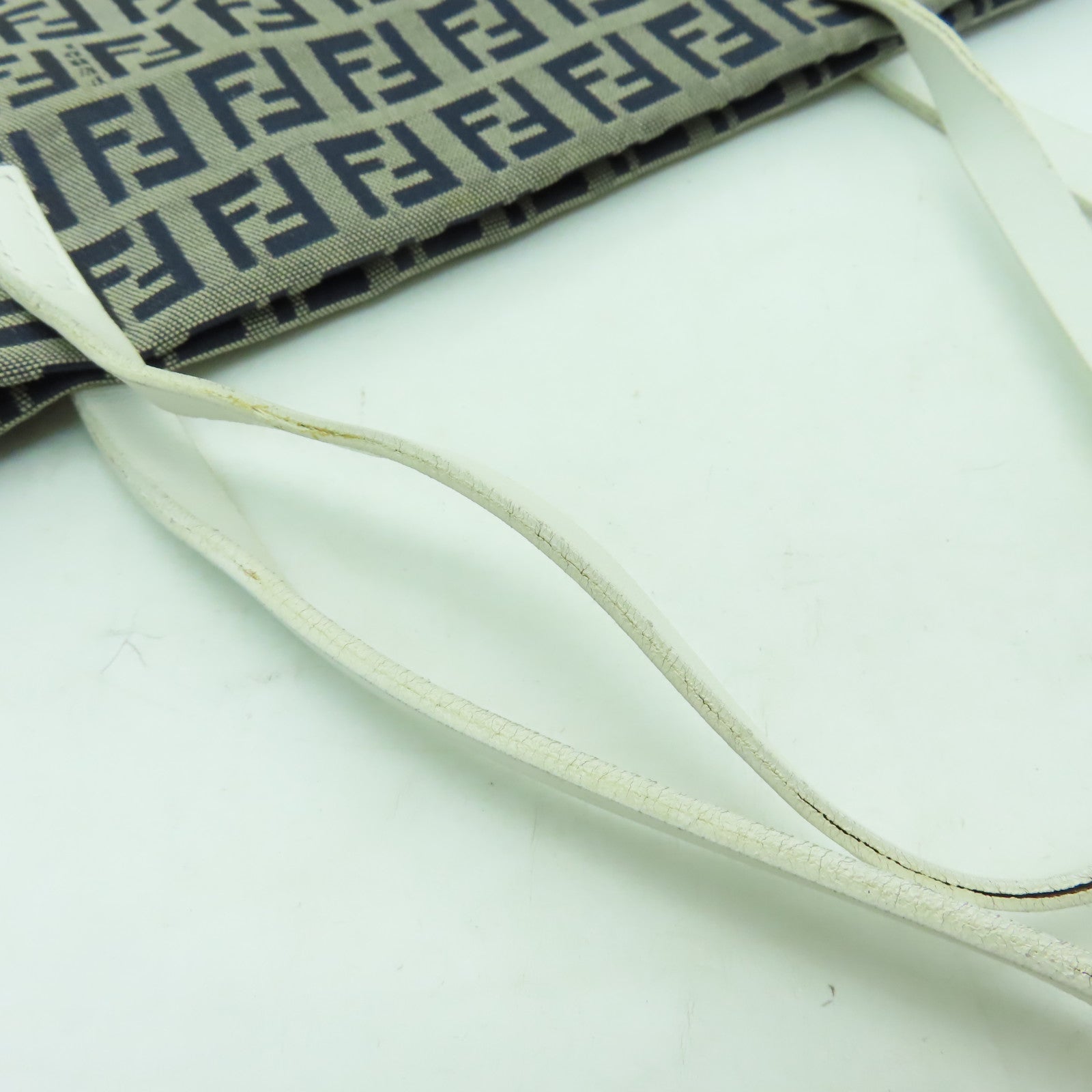 FENDI 帆布Tote Bag銀扣肩背袋啡色