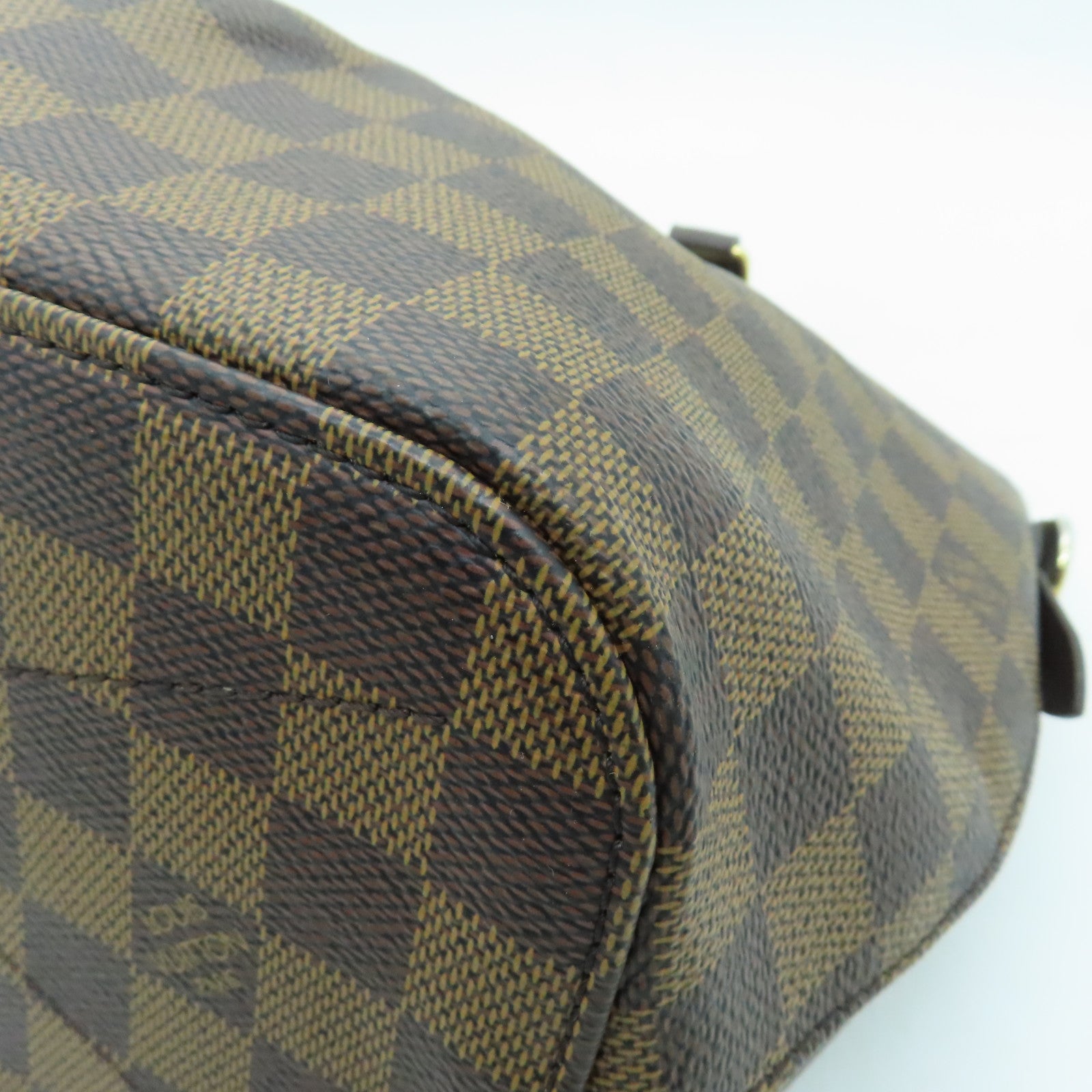 LOUIS VUITTON Damier Siena PM gold buckle shoulder shoulder bag brown