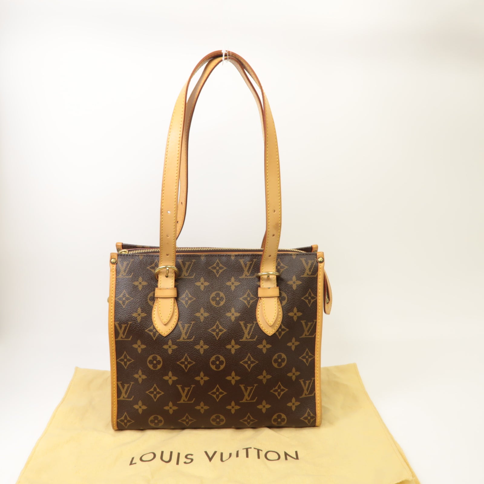 LOUIS VUITTON Monogram Popincourt Haut金扣肩背袋啡色