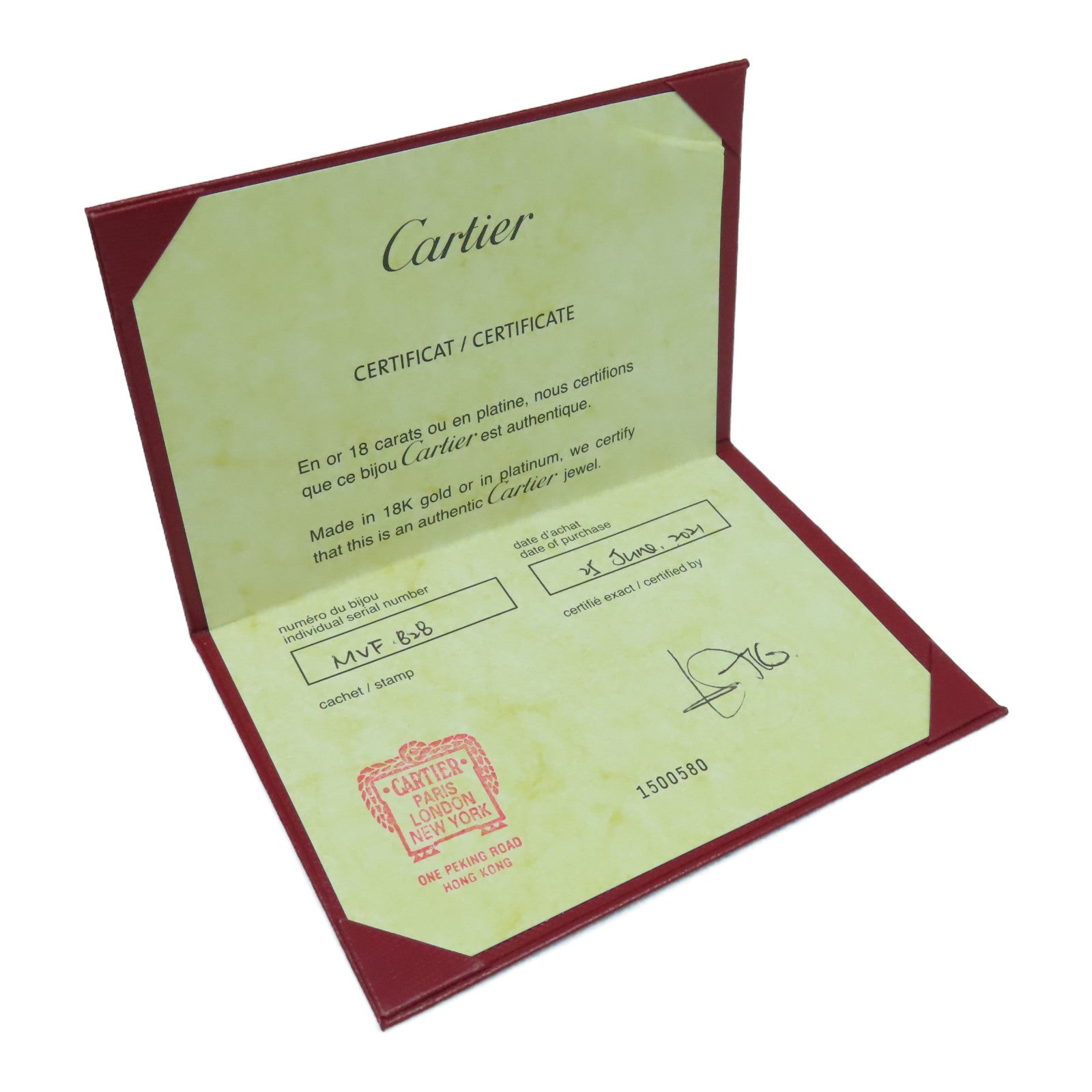 CARTIER 18K玫瑰金D'amour Earrings 0.09ct/0.09ct鑽石耳環