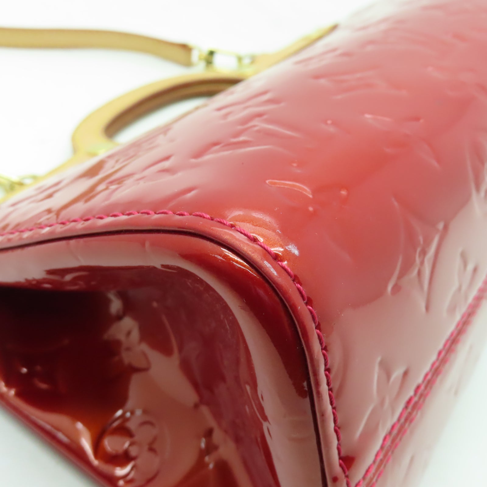 LOUIS VUITTON Monogram Vernis Roxbury Drive金扣手挽肩背兩用袋紅色