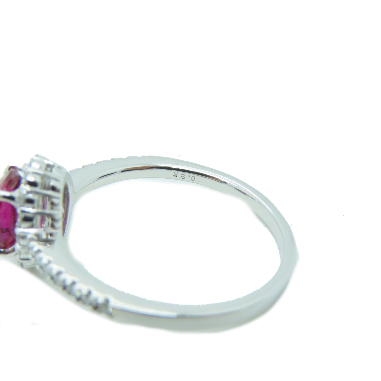 JEWELRY 【激減優惠】PT900鉑金1.05ct紅寶石0.25ct鑽石Ruby Ring戒指US#6.75