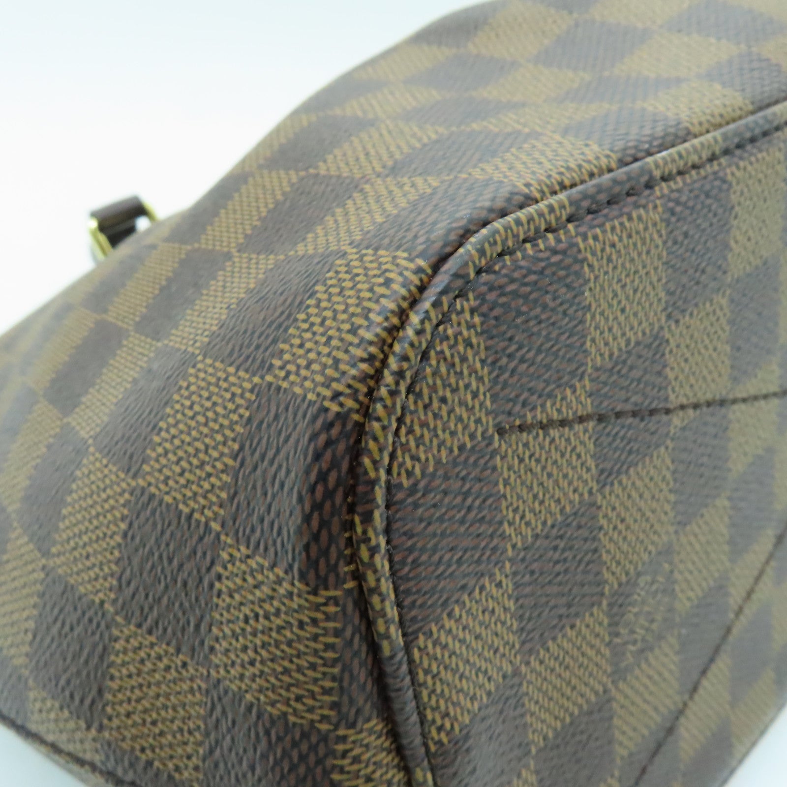 LOUIS VUITTON Damier Siena PM gold buckle shoulder shoulder bag brown
